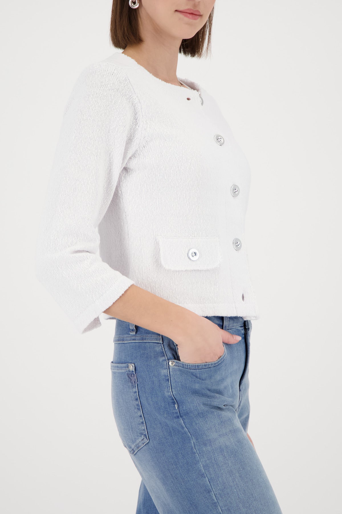 Monari Damen Strickjacken Cream