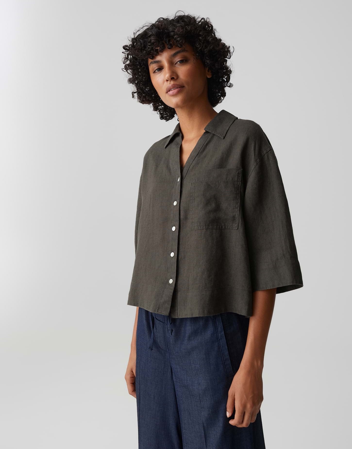Opus Damen Blusen Deep Green