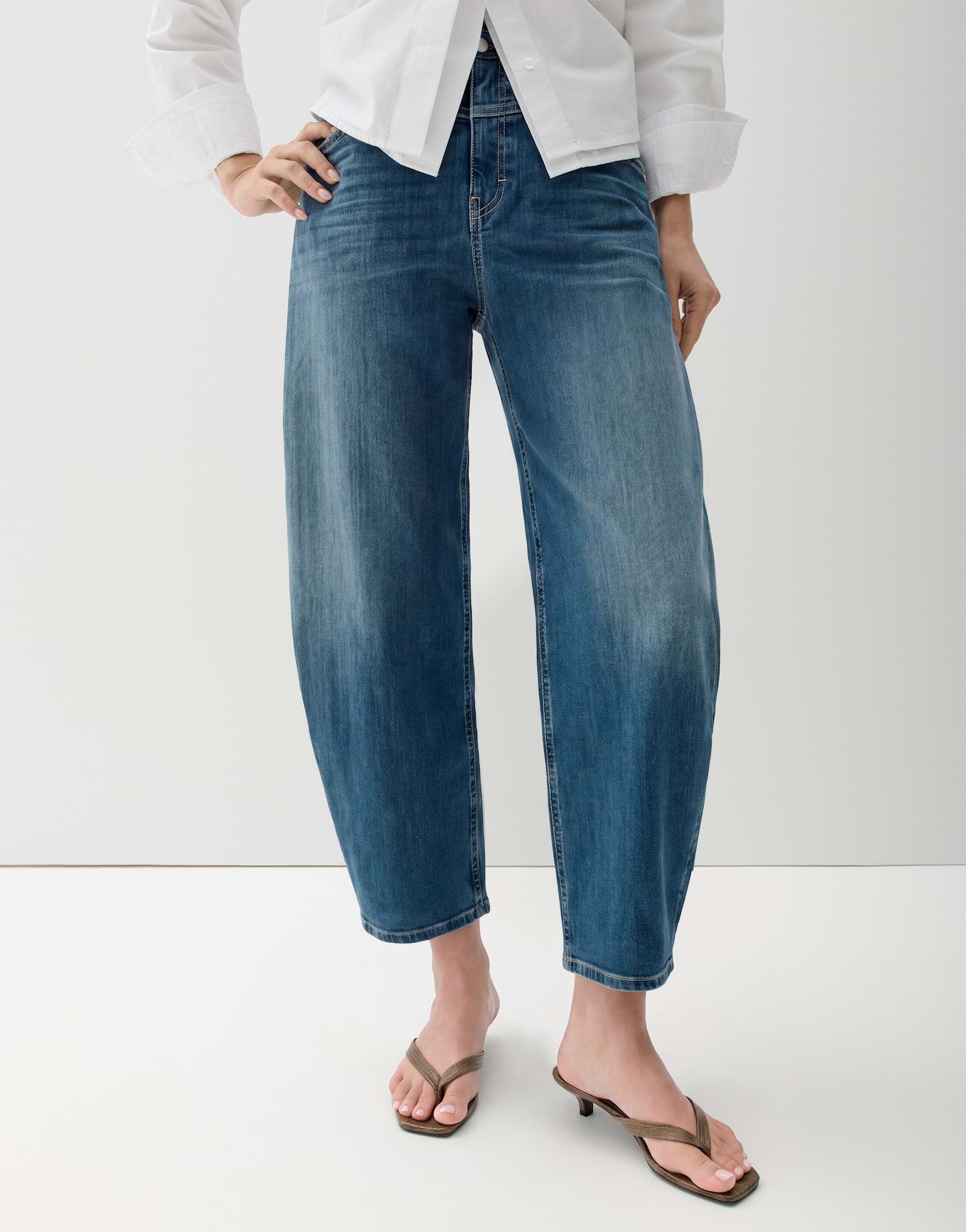 Opus Pants Damen Jeans Dark Blue