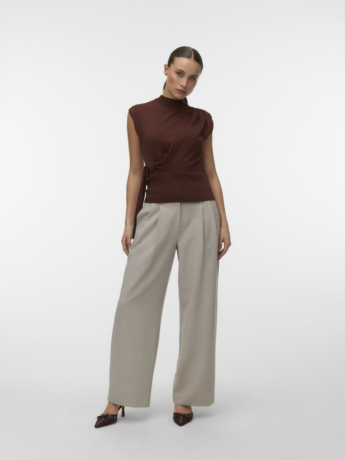 Vero Moda Damen Pullover Potting Soil