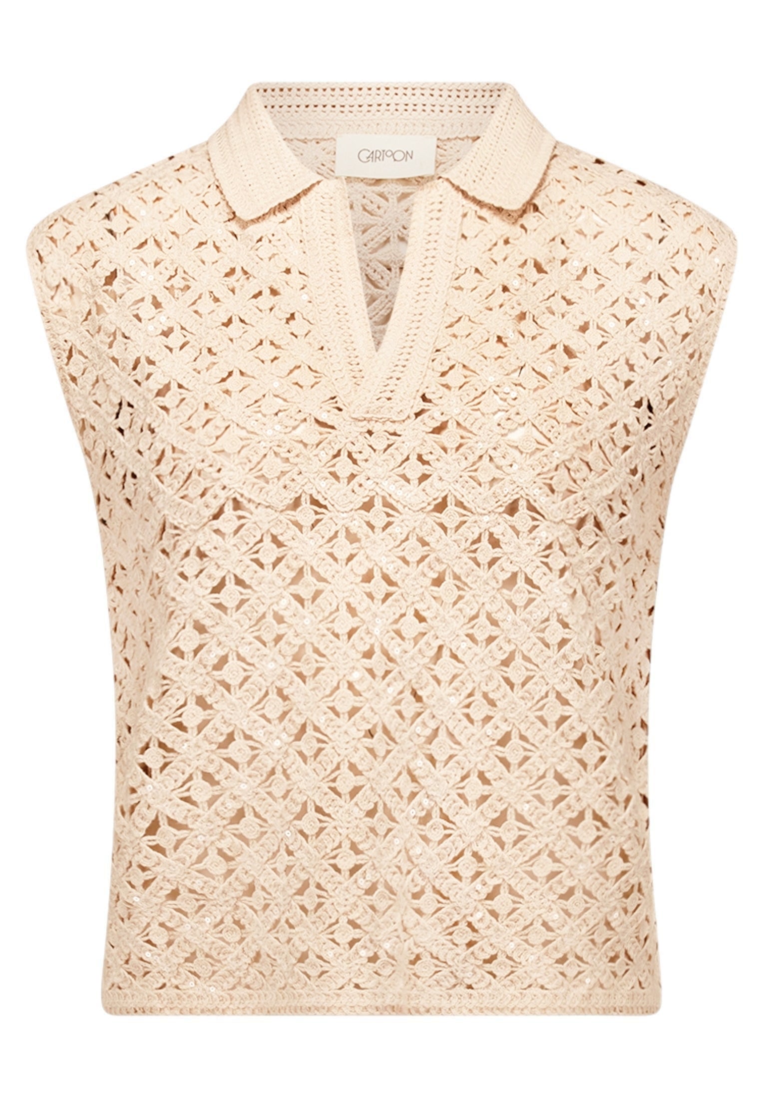 Cartoon Damen T-Shirts Pearled Ivory