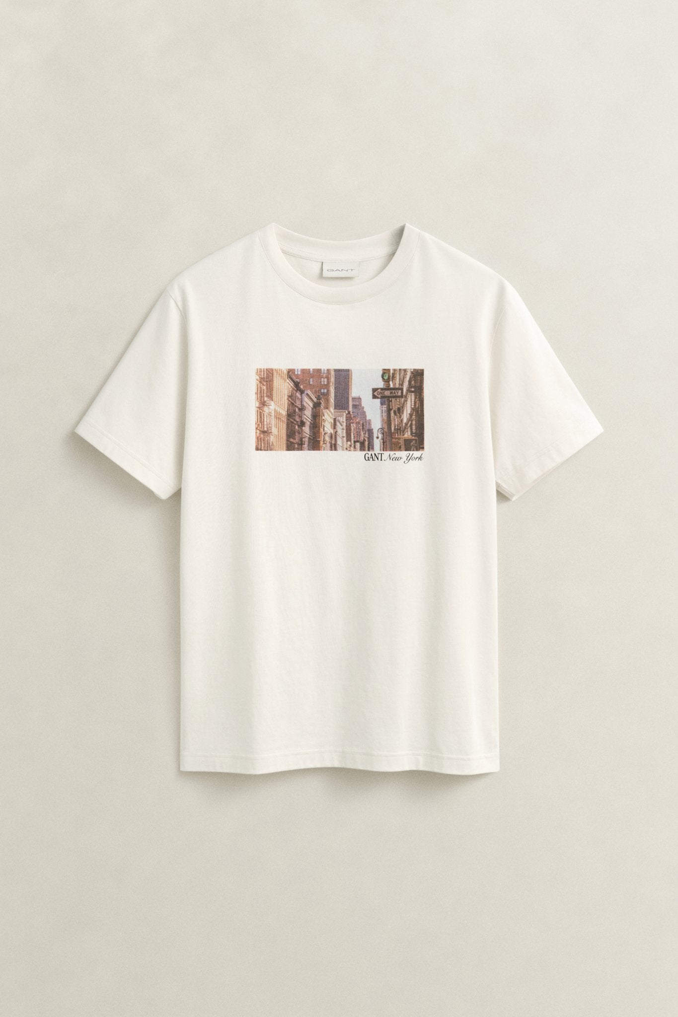 Gant Herren T-Shirts kurz  Cream