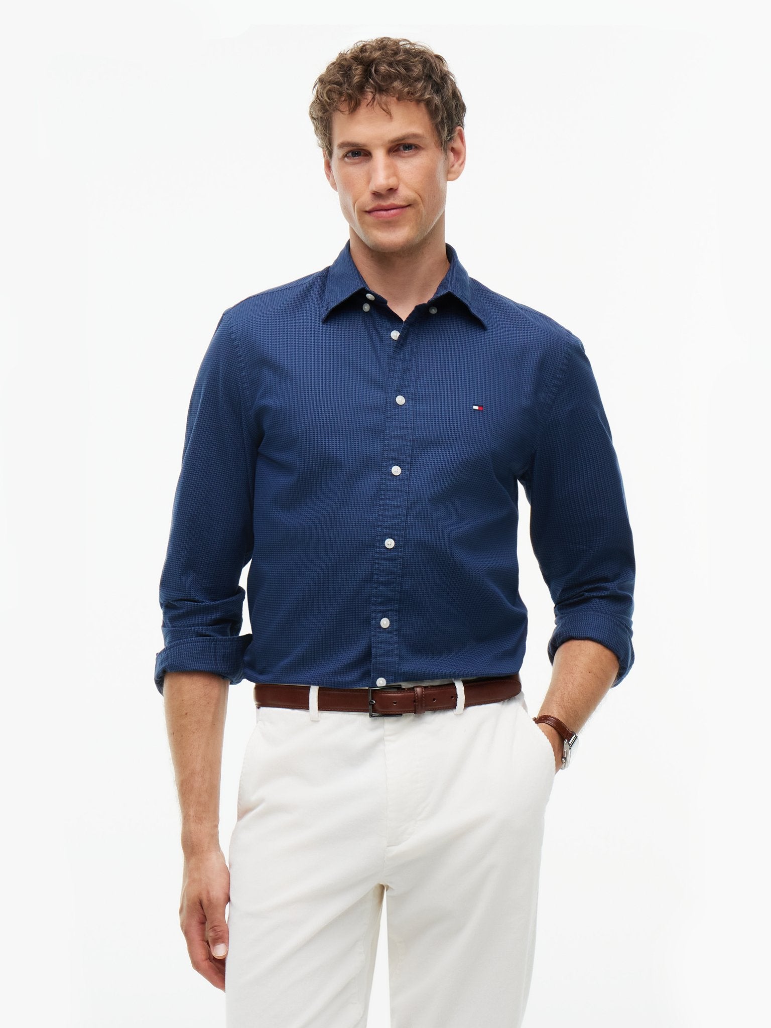 Tommy Hilfiger Herren Hemden Dcc Blue