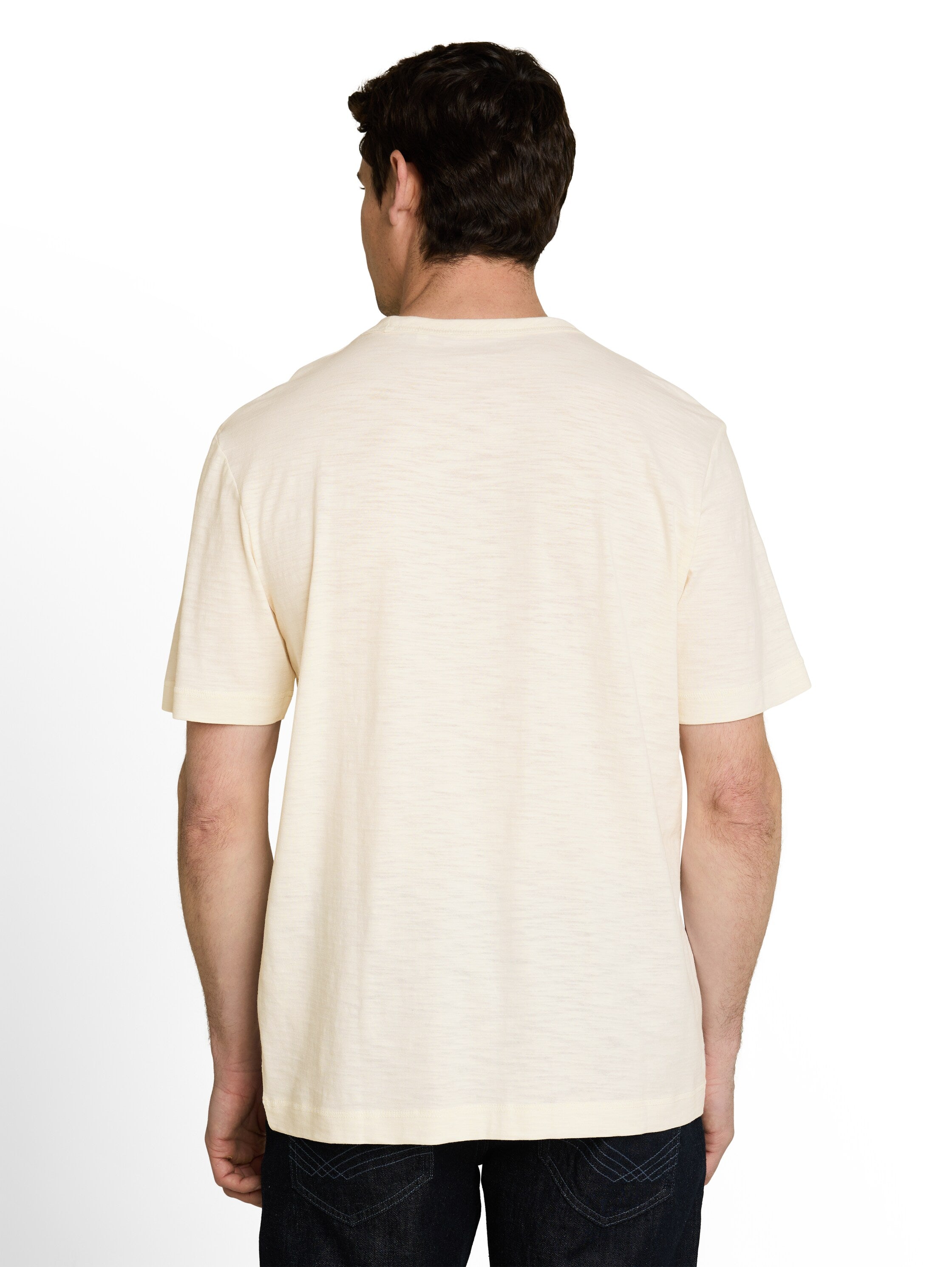 Tom Tailor Herren T-Shirts kurz Gardenia White