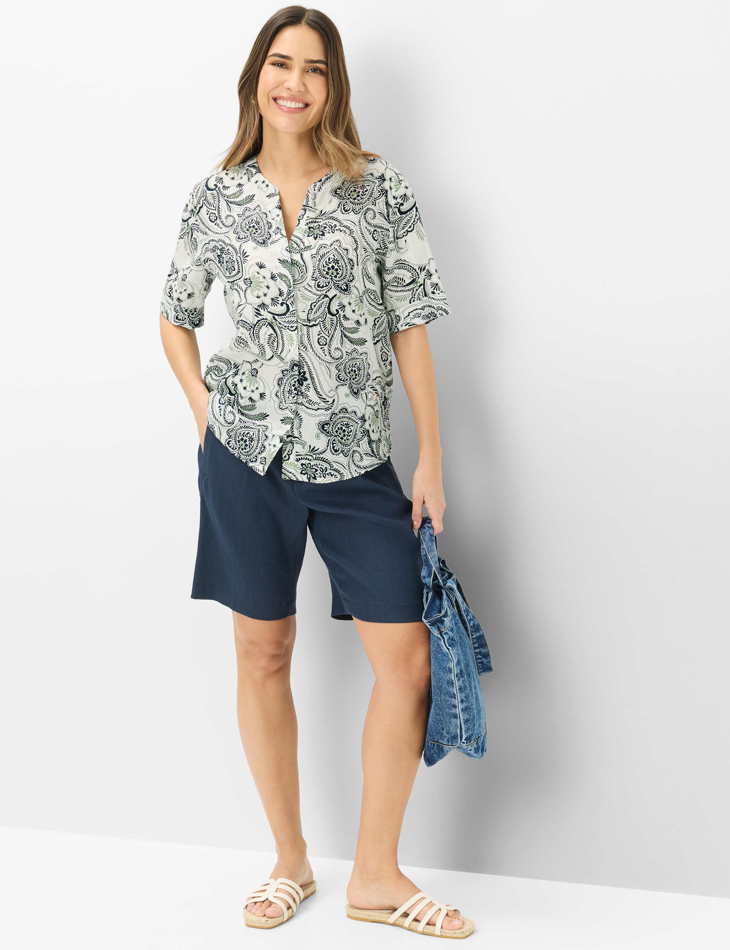 Brax Damen Blusen Soft Ecru