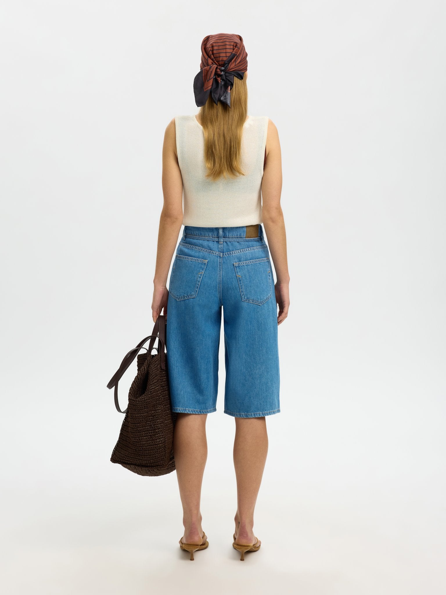 Selected Femme Damen Shorts Medium Blue Den