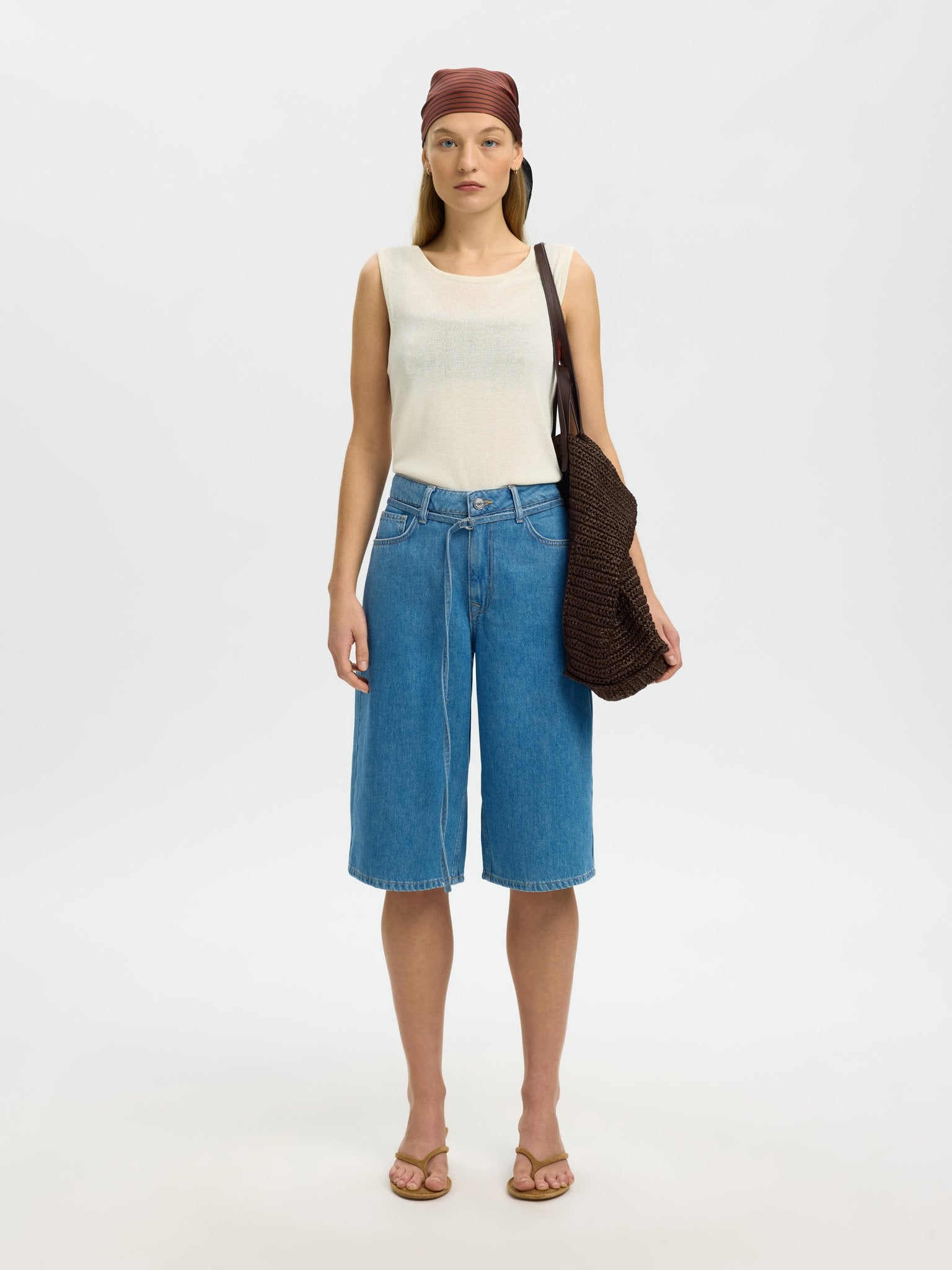 Selected Femme Damen Shorts Medium Blue Den