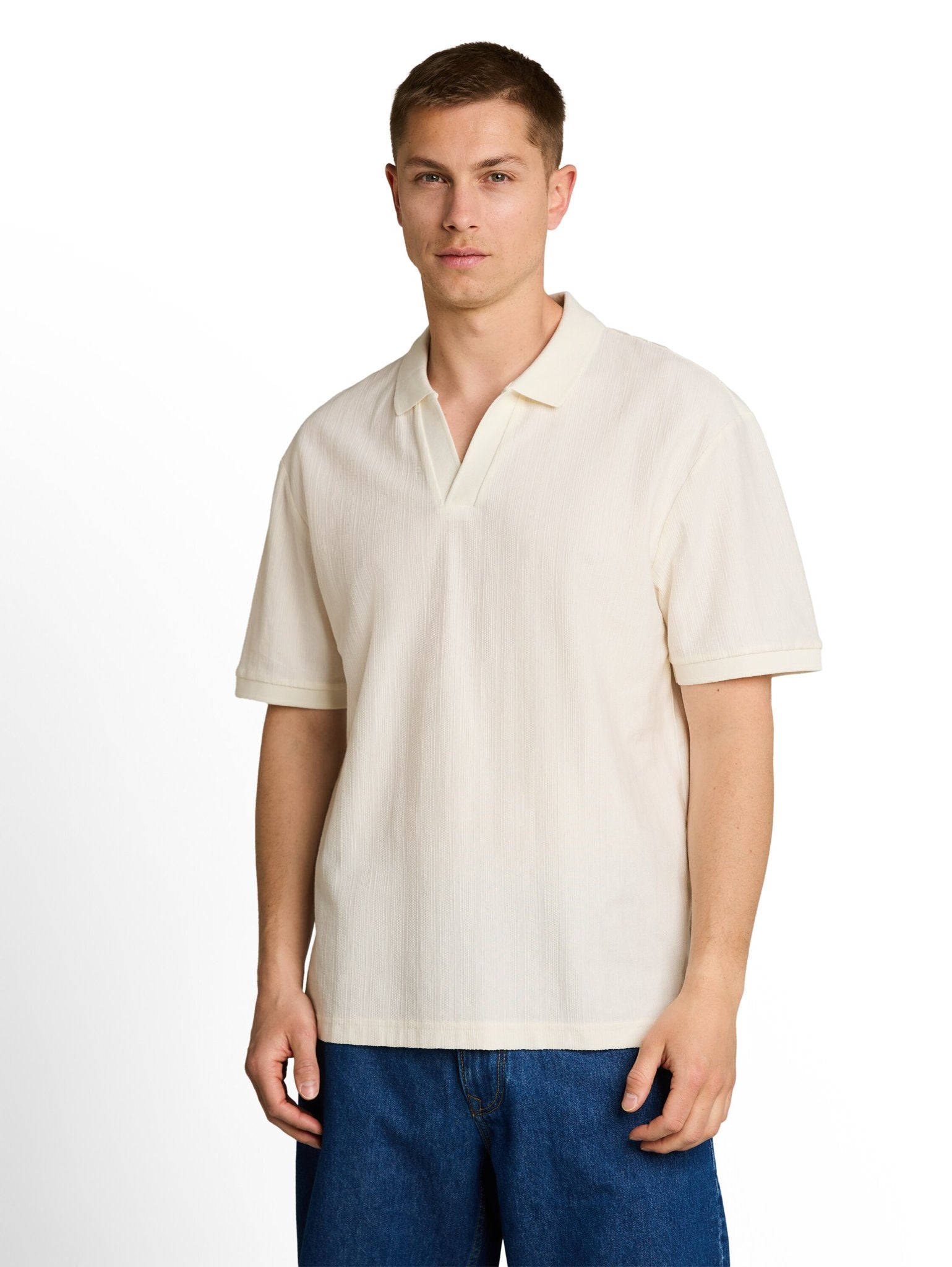 Tom Tailor denim Herren Polo-Shirts Wool White