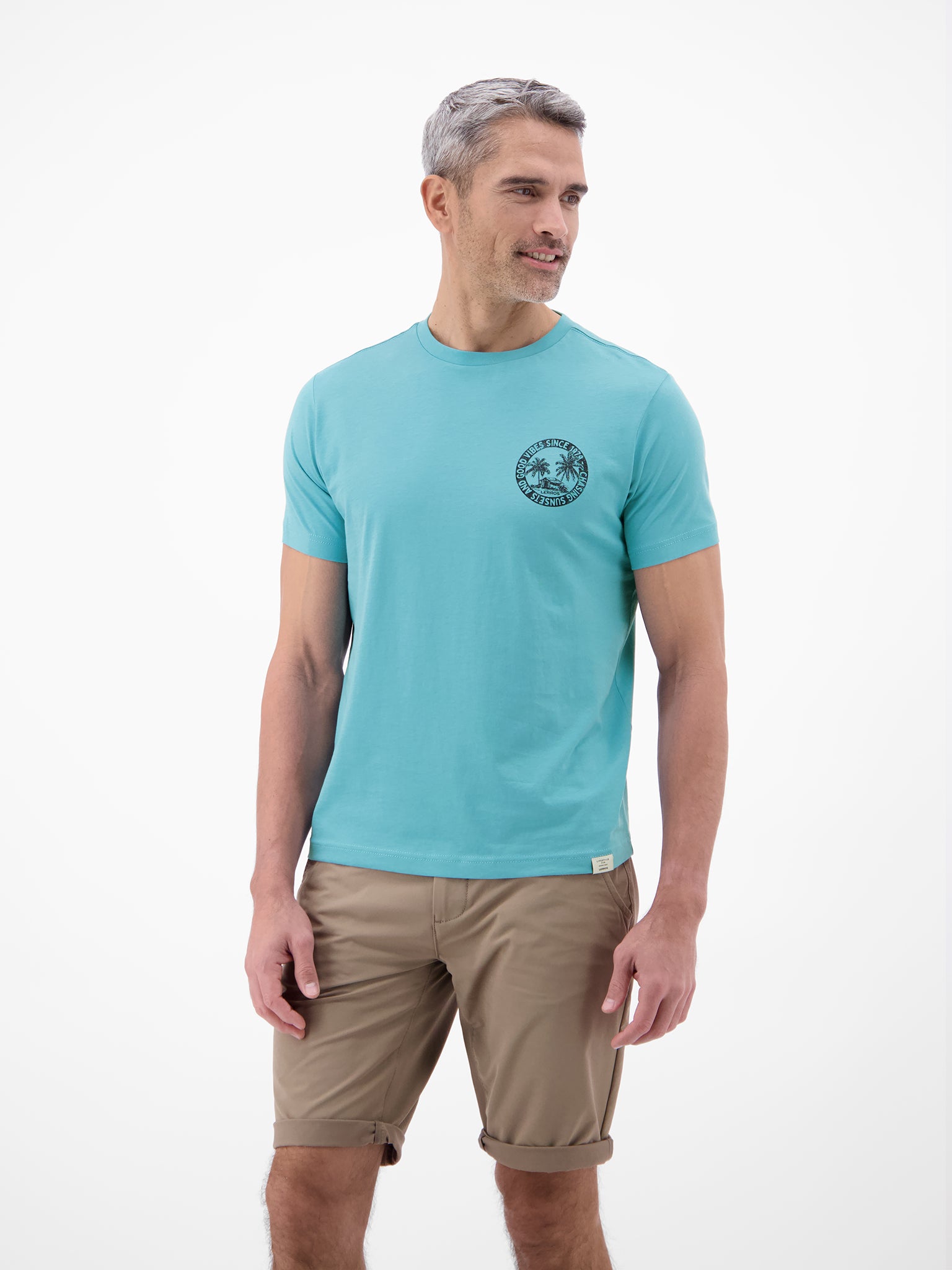 Lerros Herren T-Shirts kurz Reef Blue