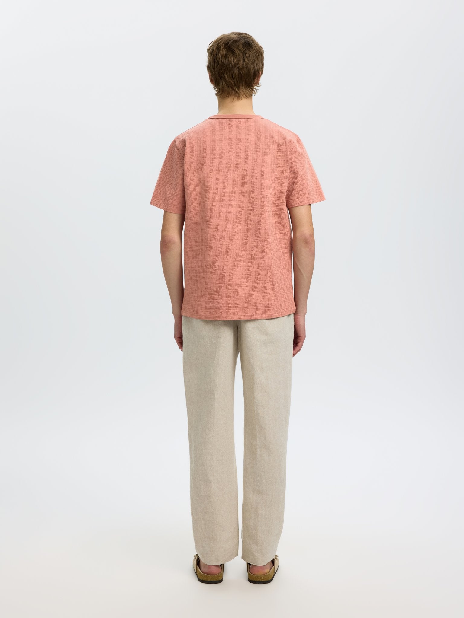 Selected homme Herren T-Shirts kurz Rose Daw