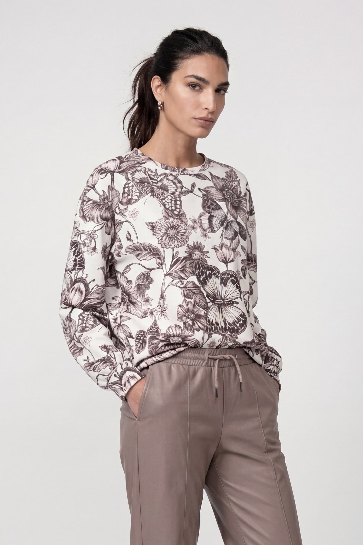 Monari Damen T-Shirts Taupe Gemus