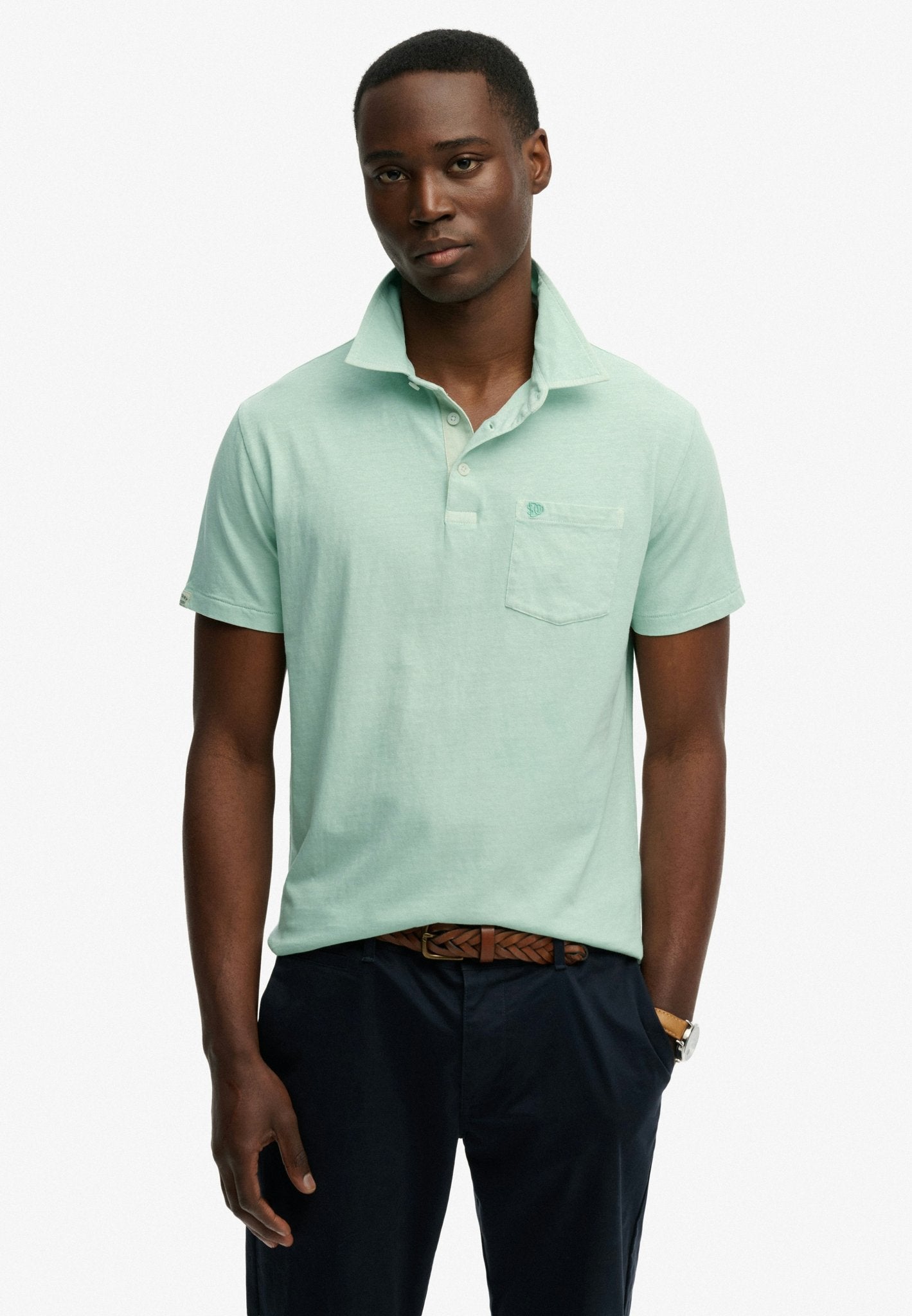 Superdry Men Herren Polo-Shirts Wd Fresh Mint