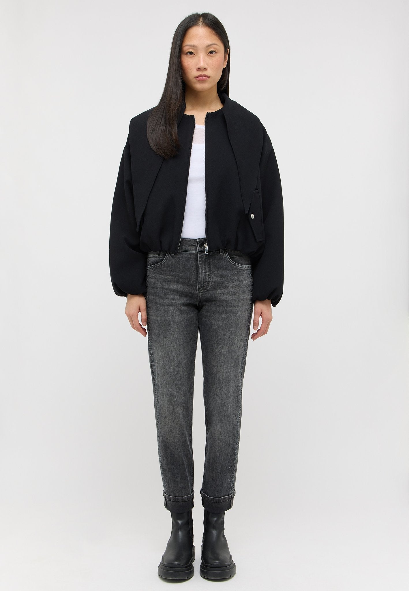 Angels Damen Jeans  Grey Rand