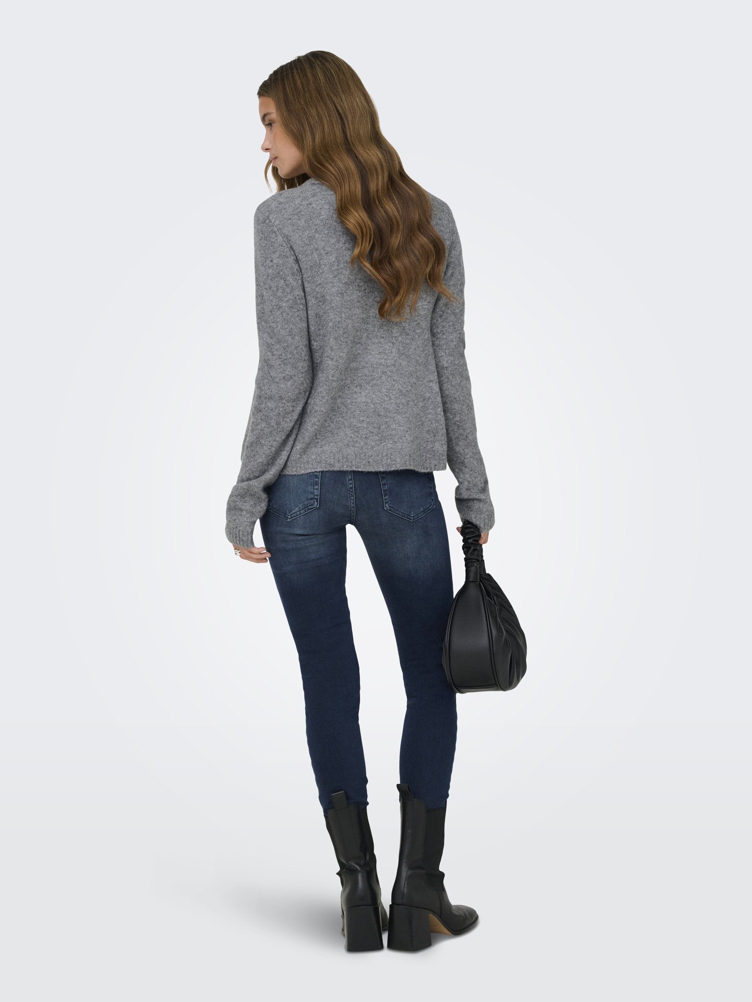 only Damen Strickjacken Medium Grey Mel