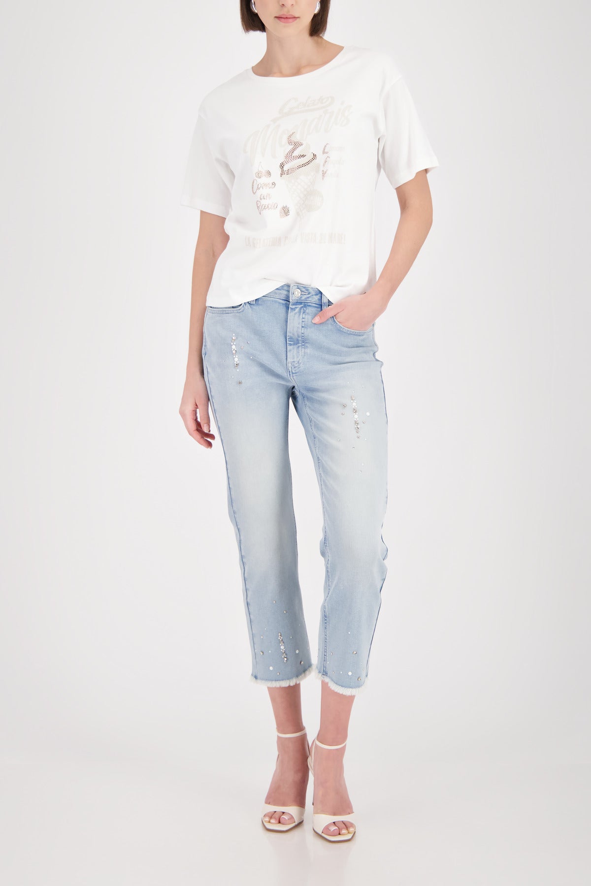 Monari Damen T-Shirts Cream