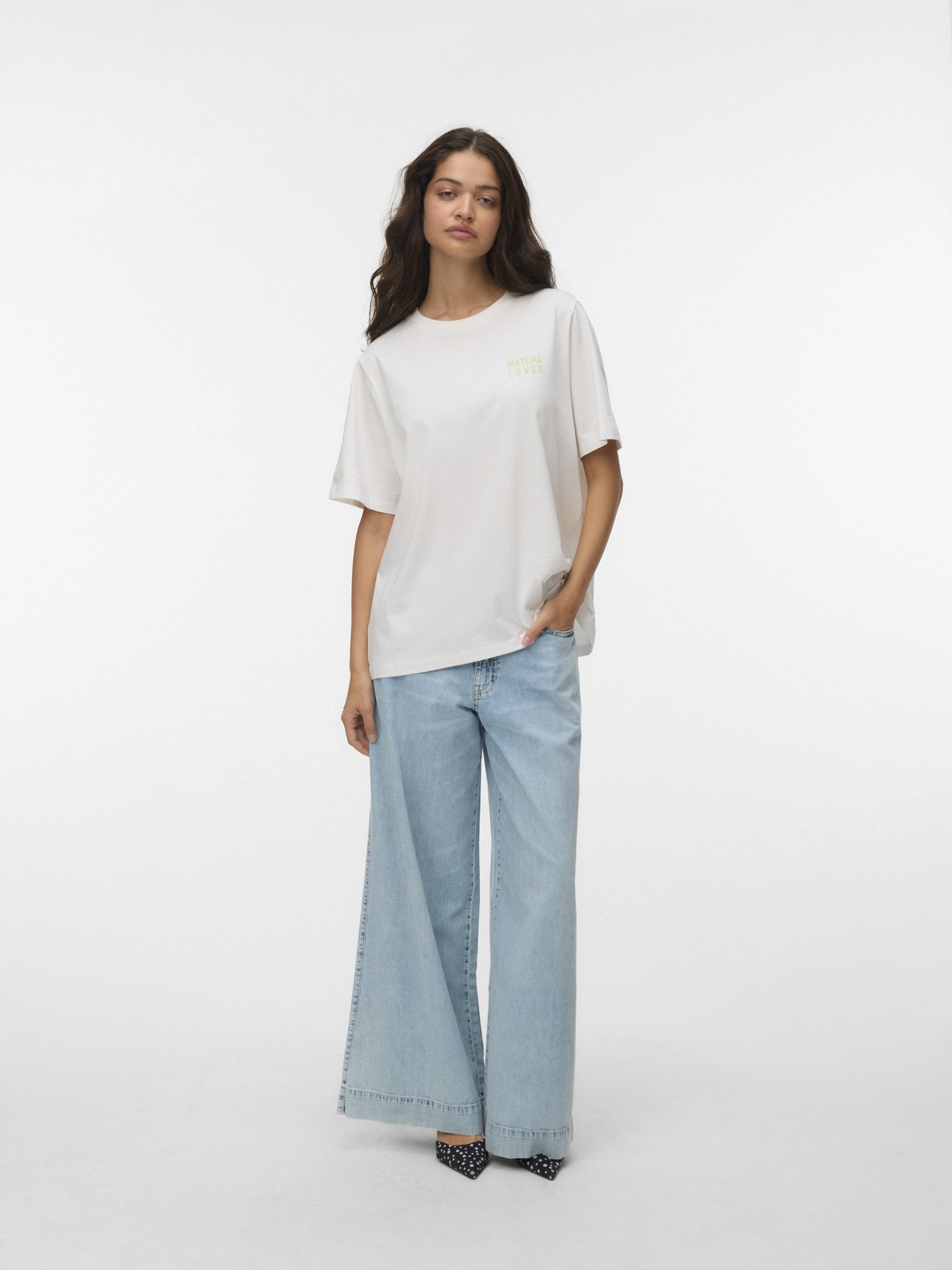 Vero Moda Damen T-Shirts Snow White/Iced