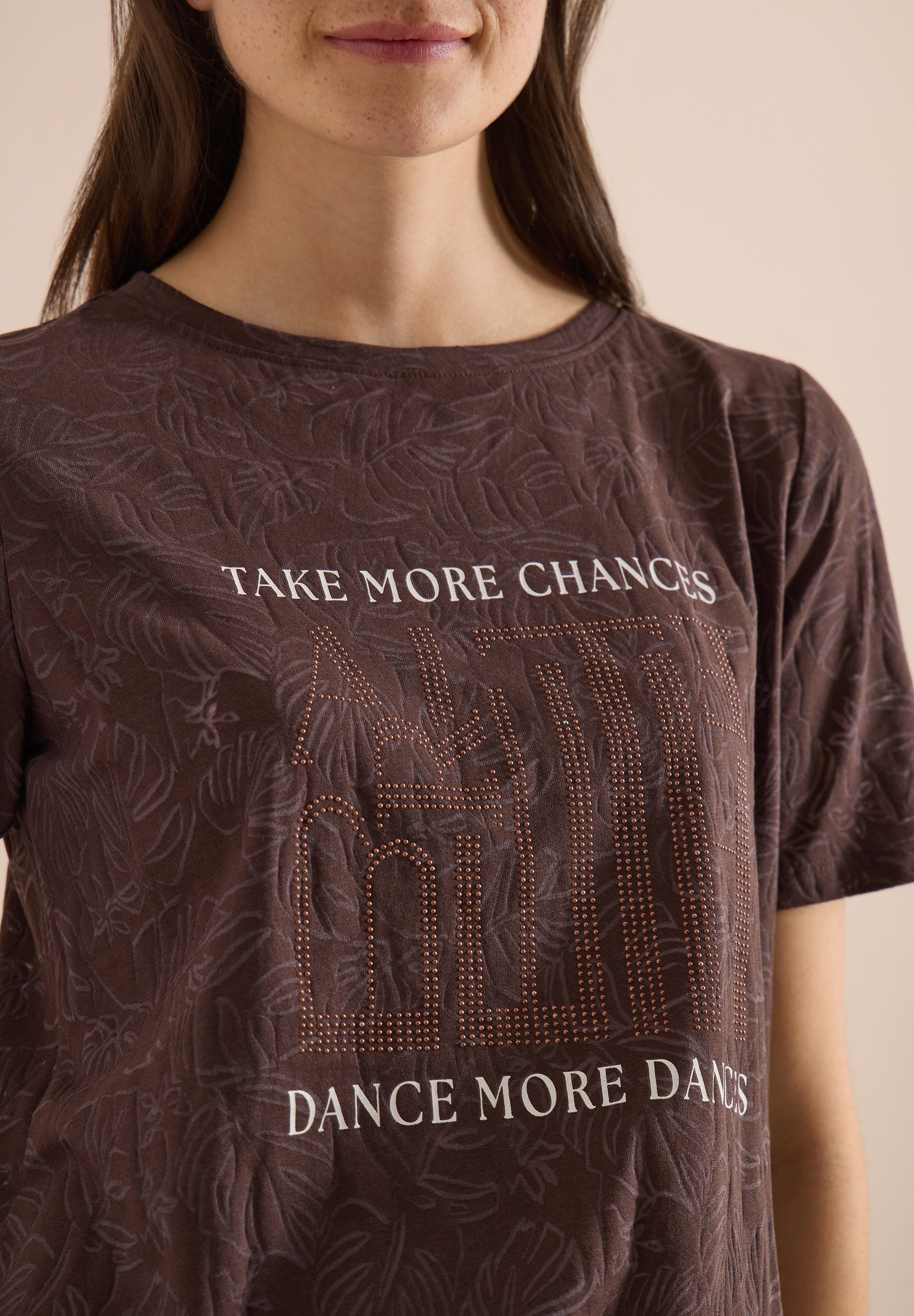 Cecil Damen T-Shirts Brown Cac