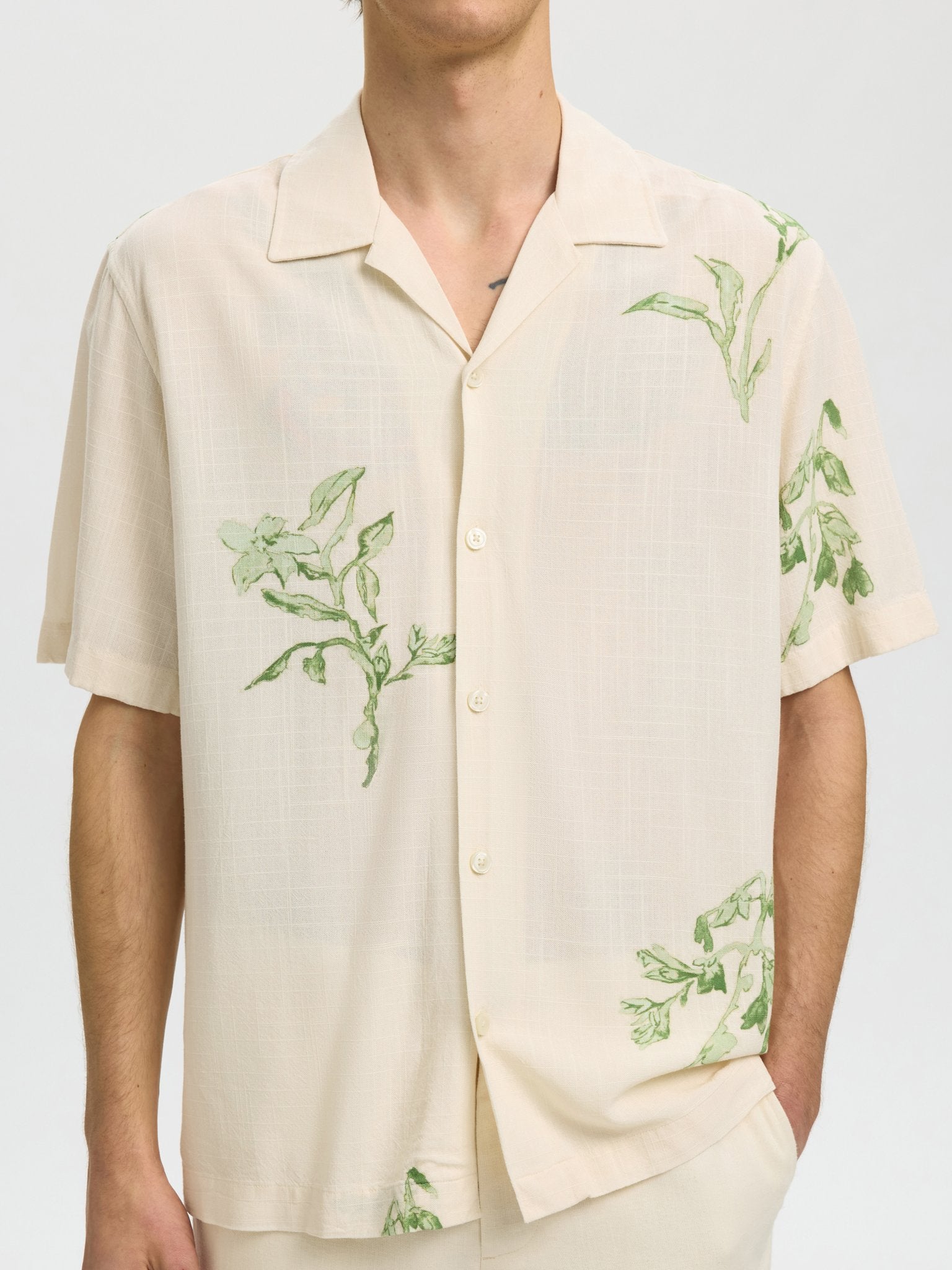 Selected homme Herren Hemden Egret