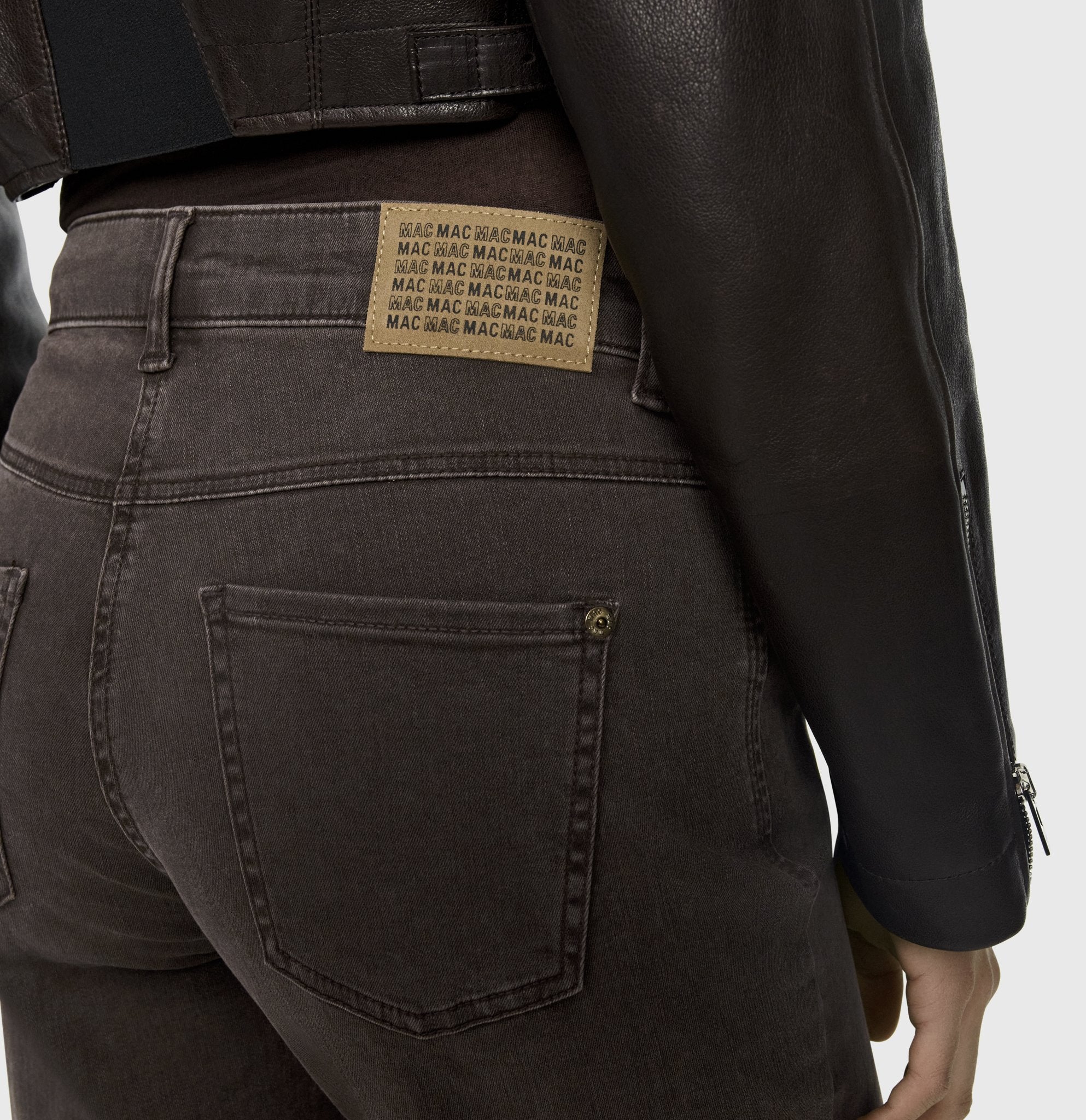 Mac Damen Jeans Brown Stone Was