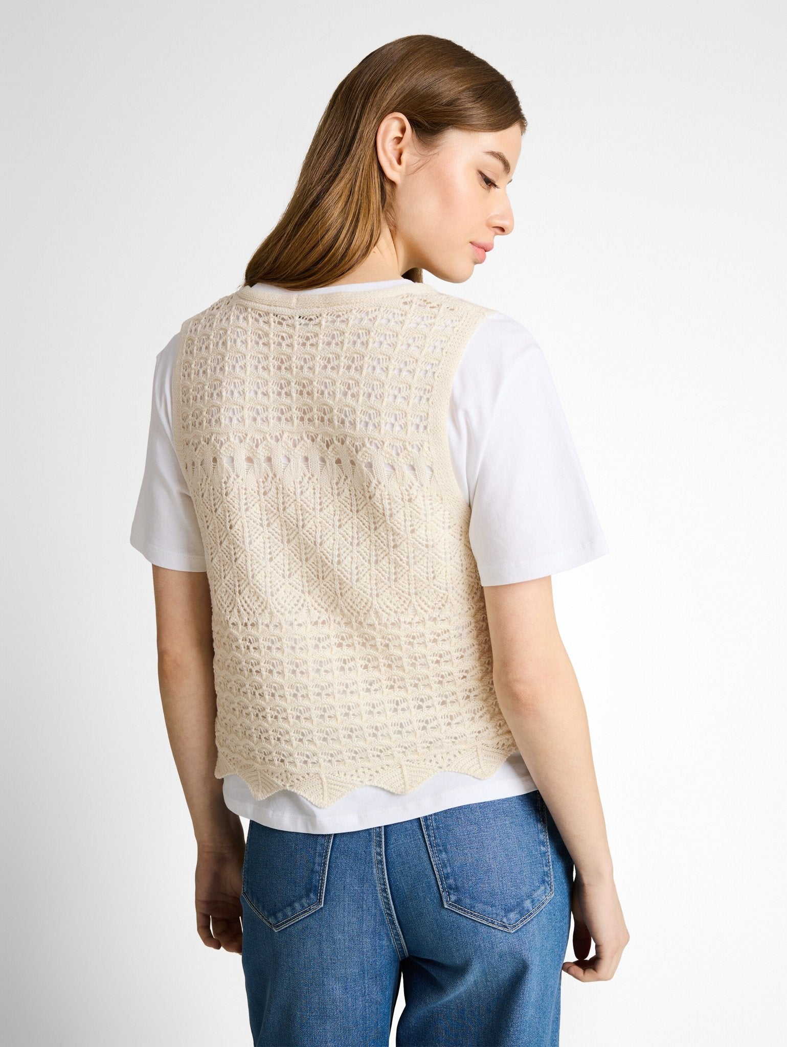 Tom Tailor denim Damen Strickjacken Dove White