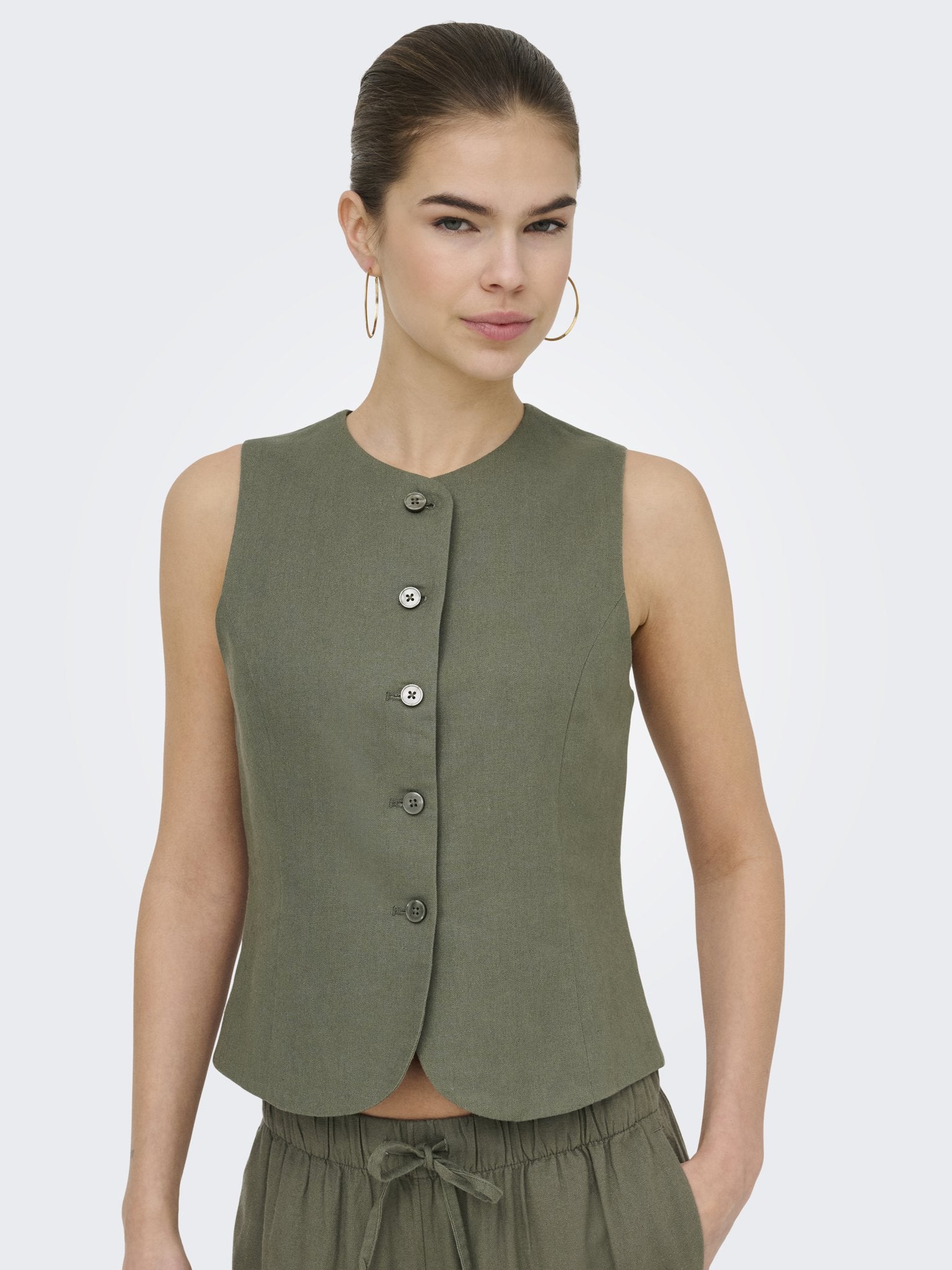 Only Damen Indoorwesten Smokey Olive
