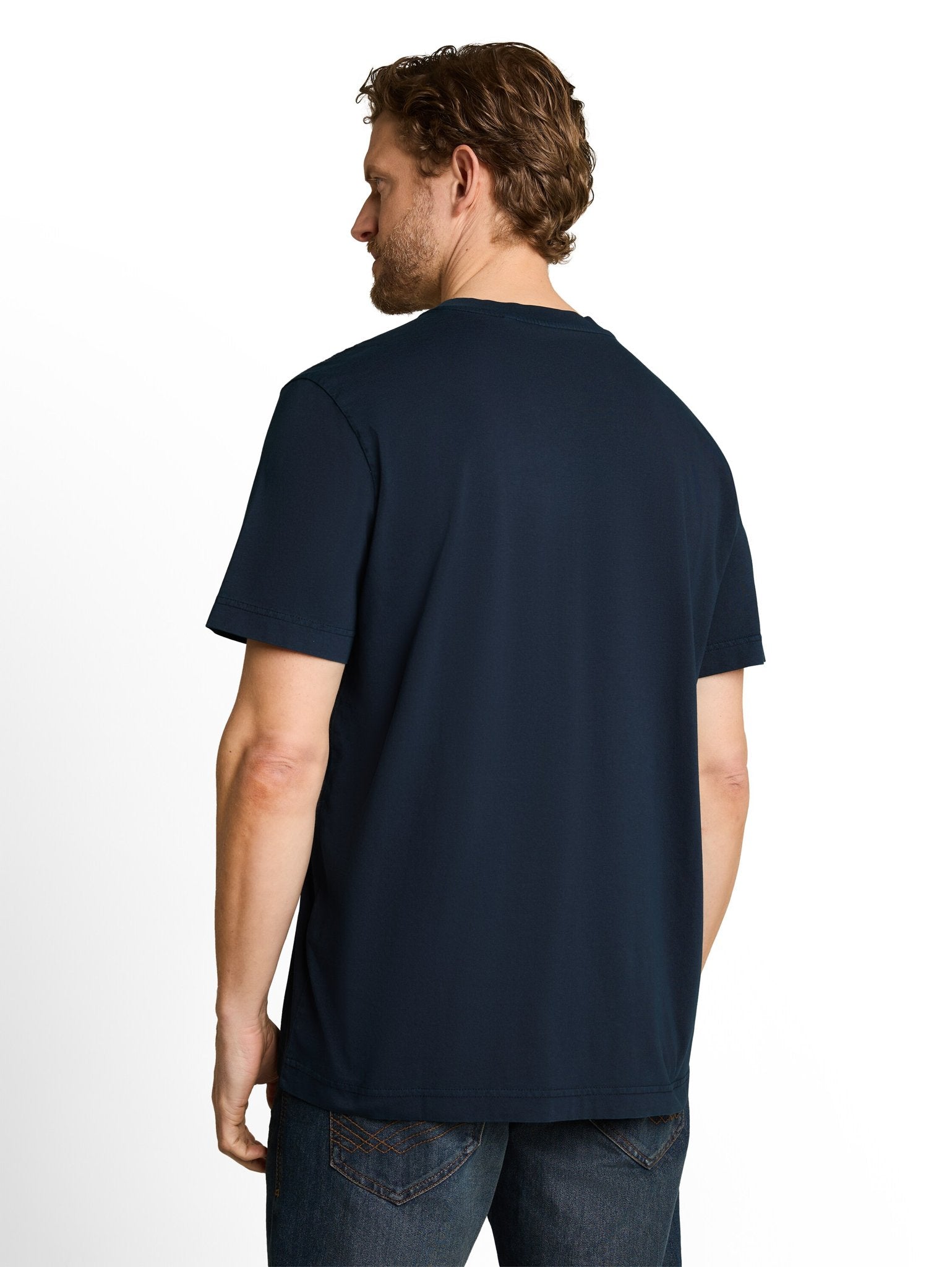 Tom Tailor Herren T-Shirts kurz Sky Captain Blu