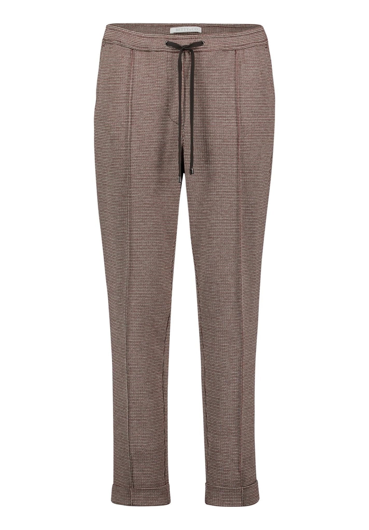 Betty & Co Damen Hosen Grey/Dark Red