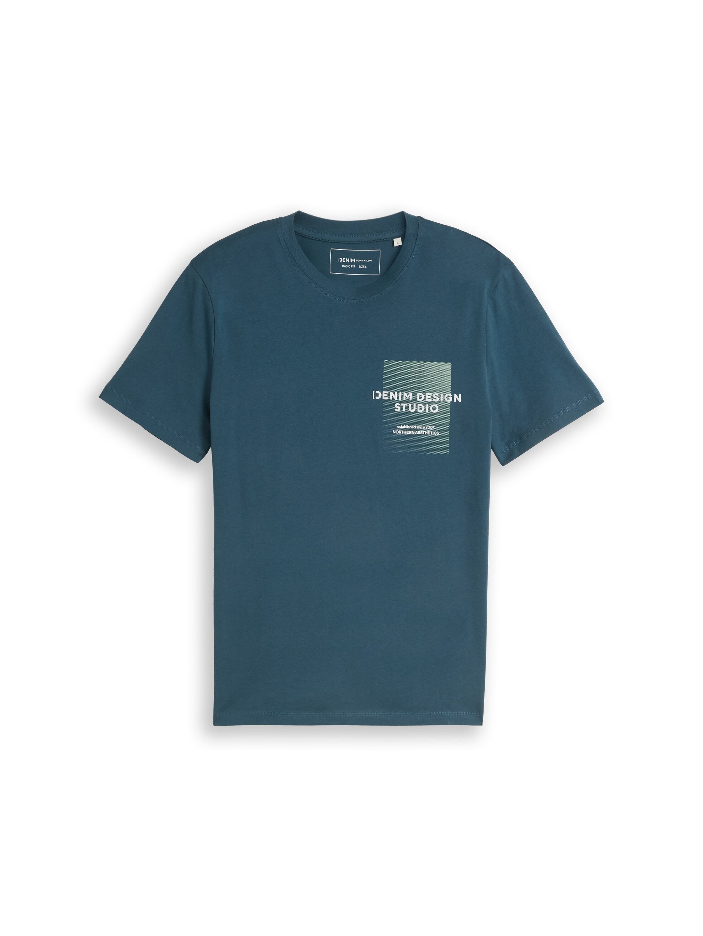 Tom Tailor denim Herren T-Shirts kurz Tide Petrol