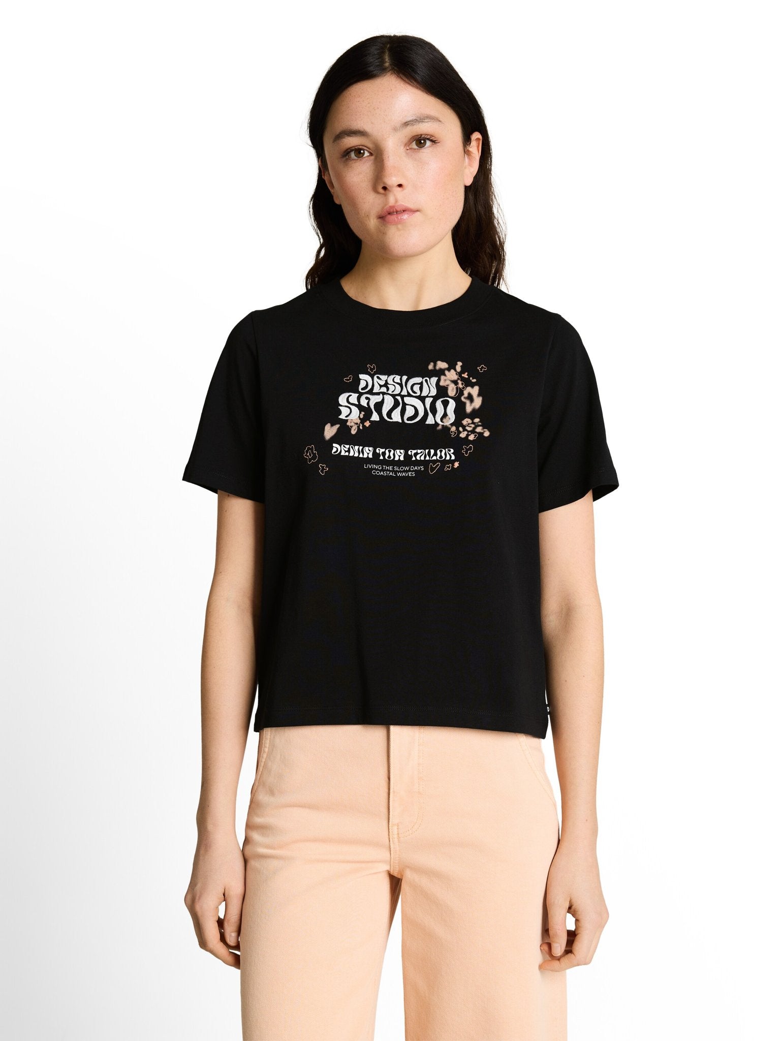 Tom Tailor denim Damen T-Shirts Deep Black