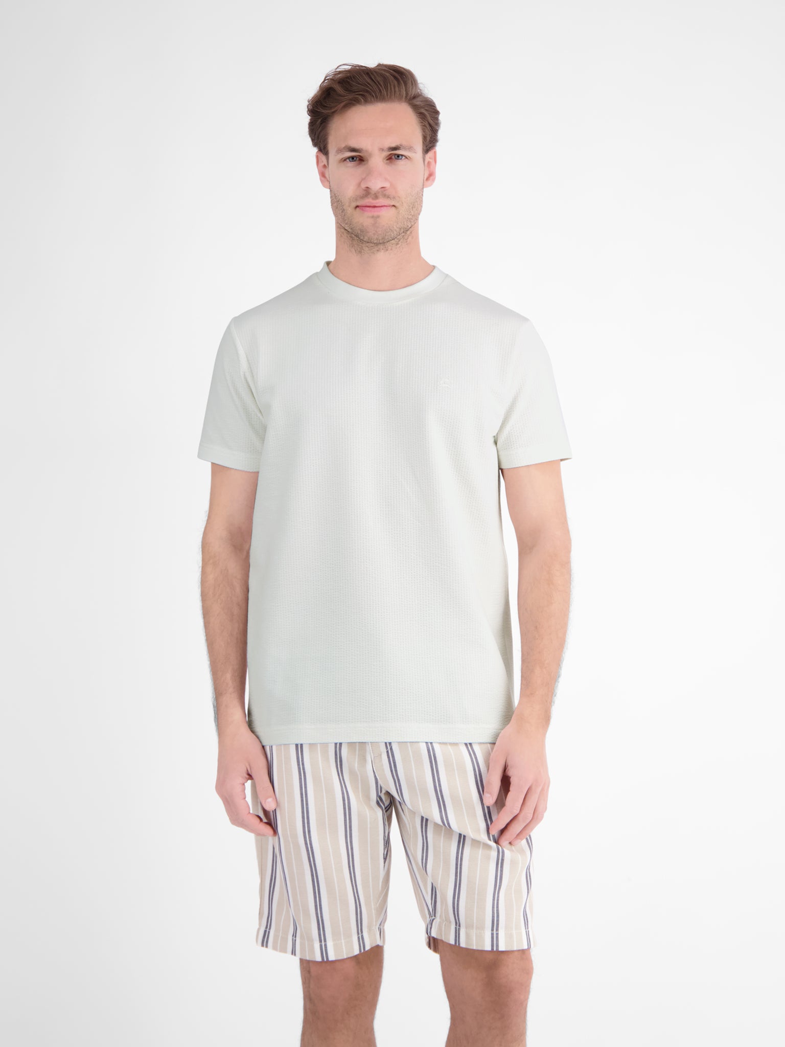 Lerros Herren T-Shirts kurz Broken White
