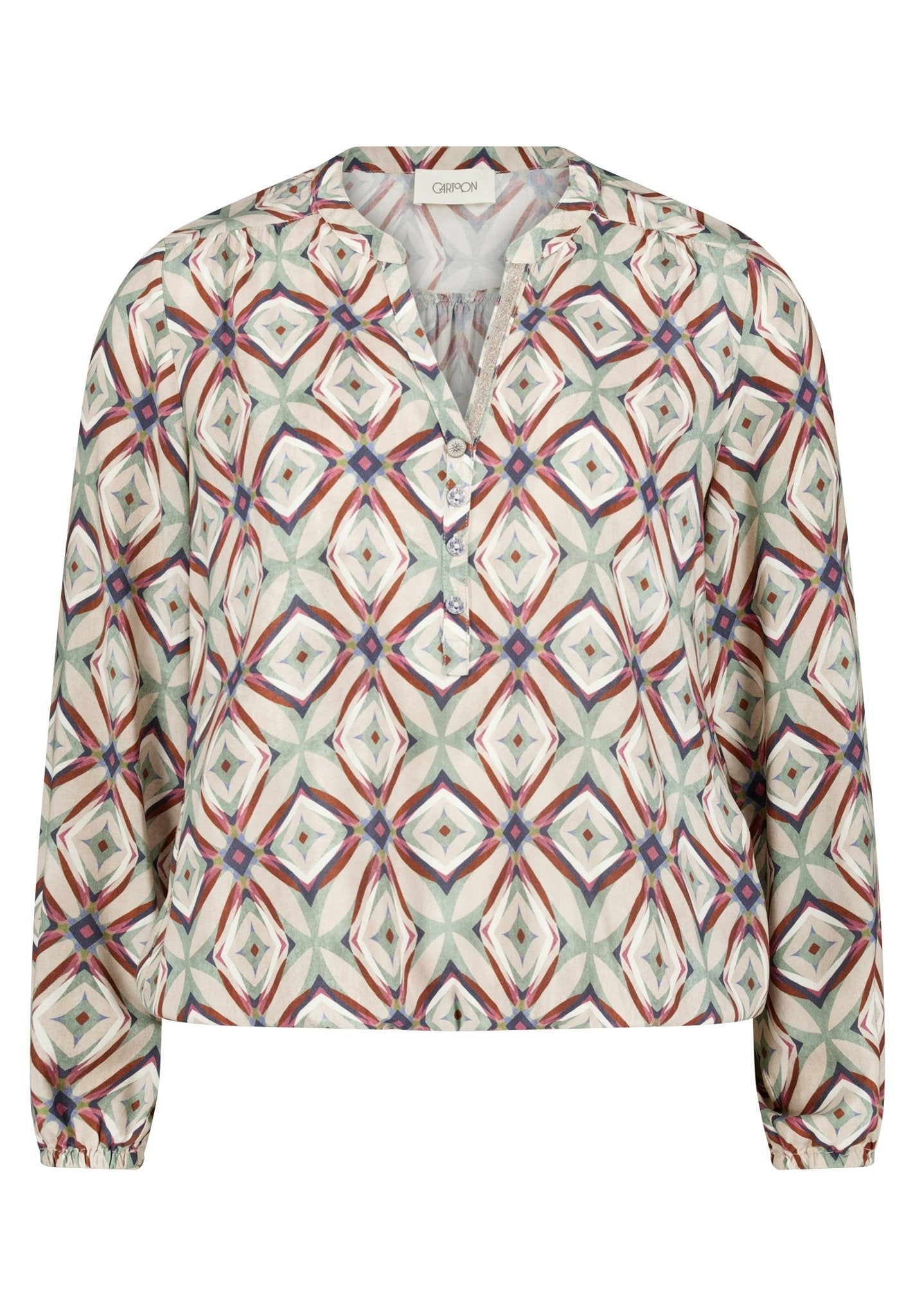Cartoon Damen Blusen Nature/Brown