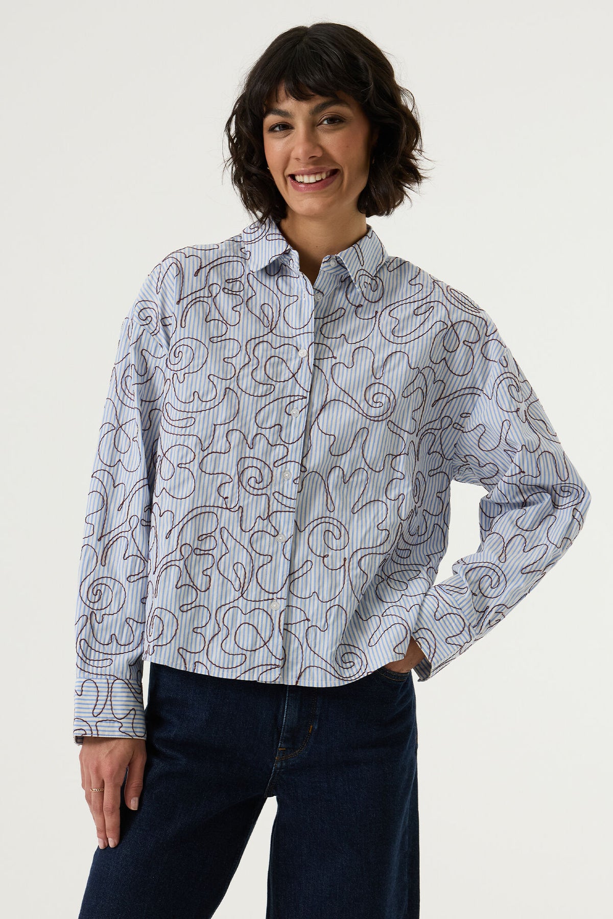 Garcia Damen Blusen Breeze Blue