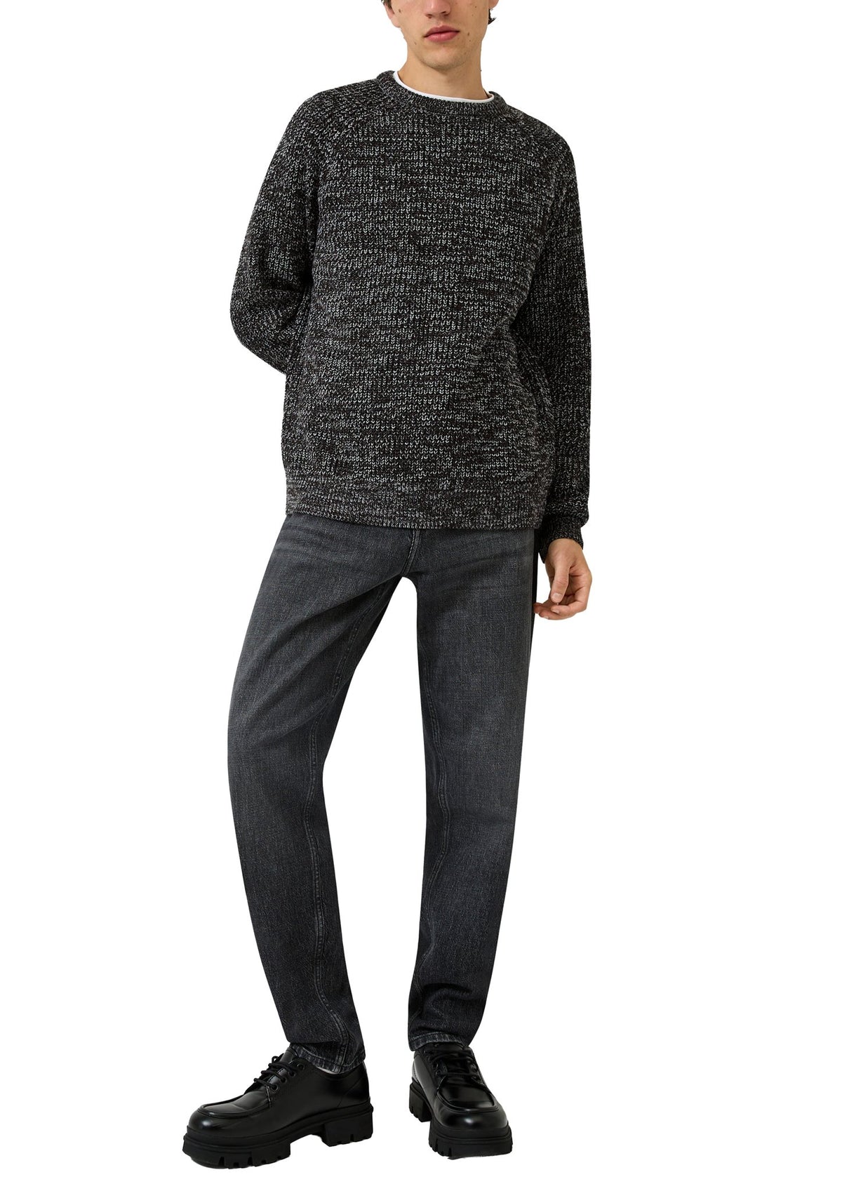 QS by S.Oliver Herren Pullover W Grey/Black