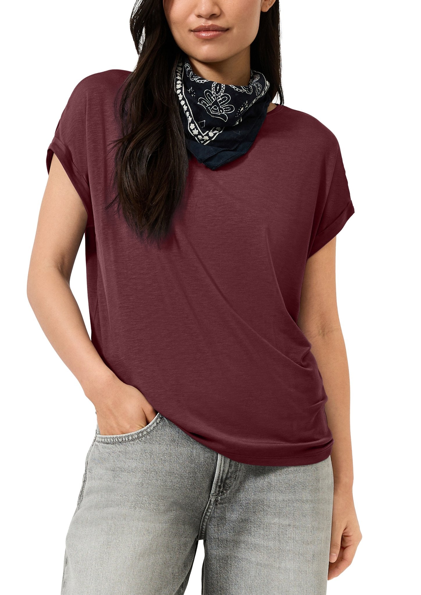 QS by S.Oliver Damen T-Shirts  Red