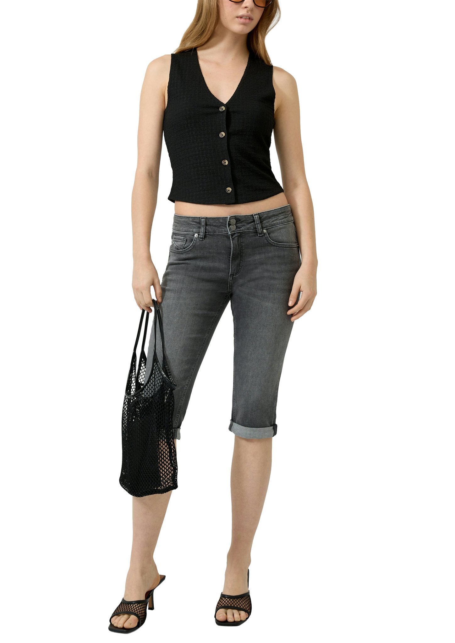 QS by S.Oliver Damen Hosen Grey/Black