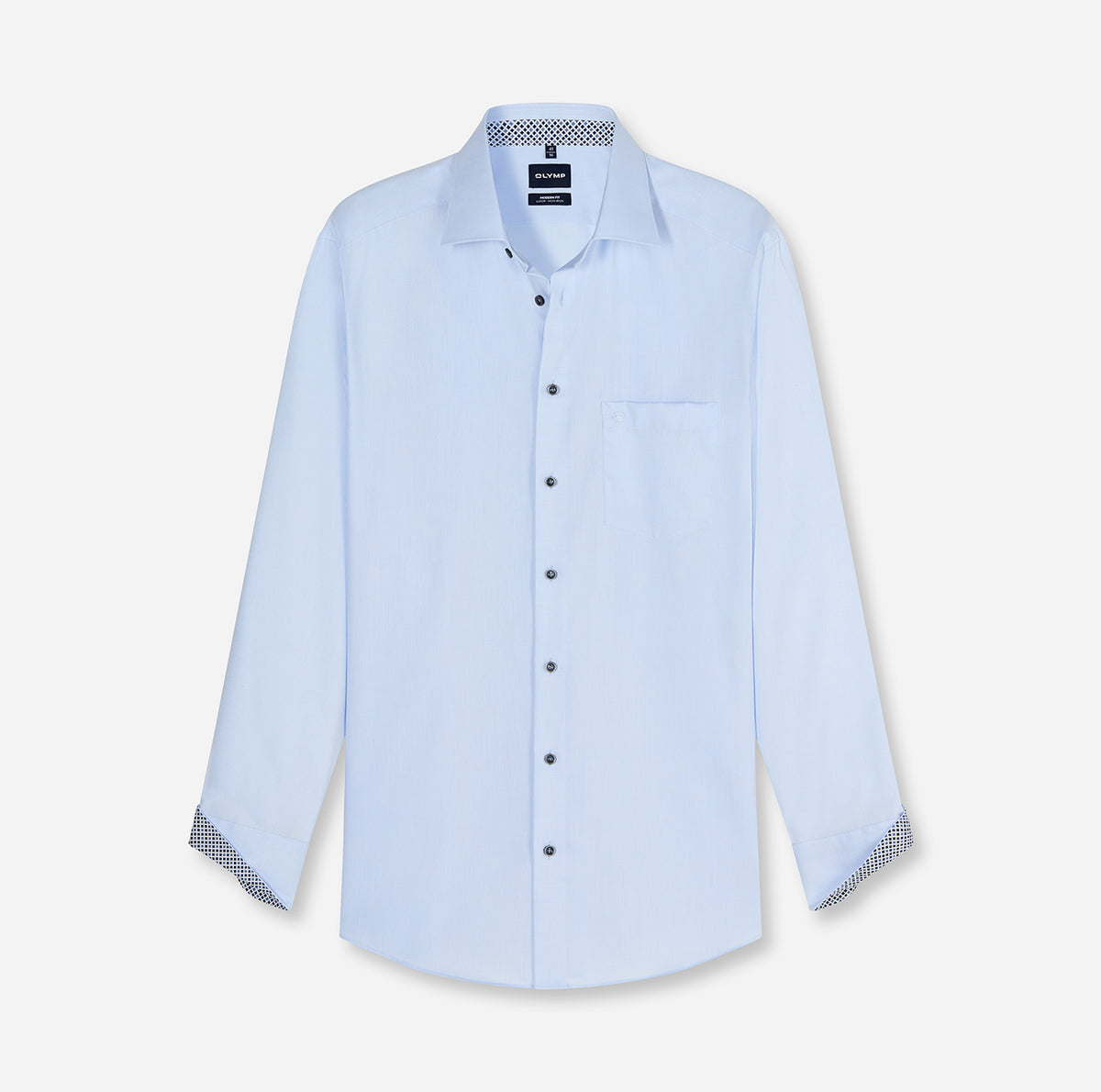 Olymp Herren Hemden lang  Bleu