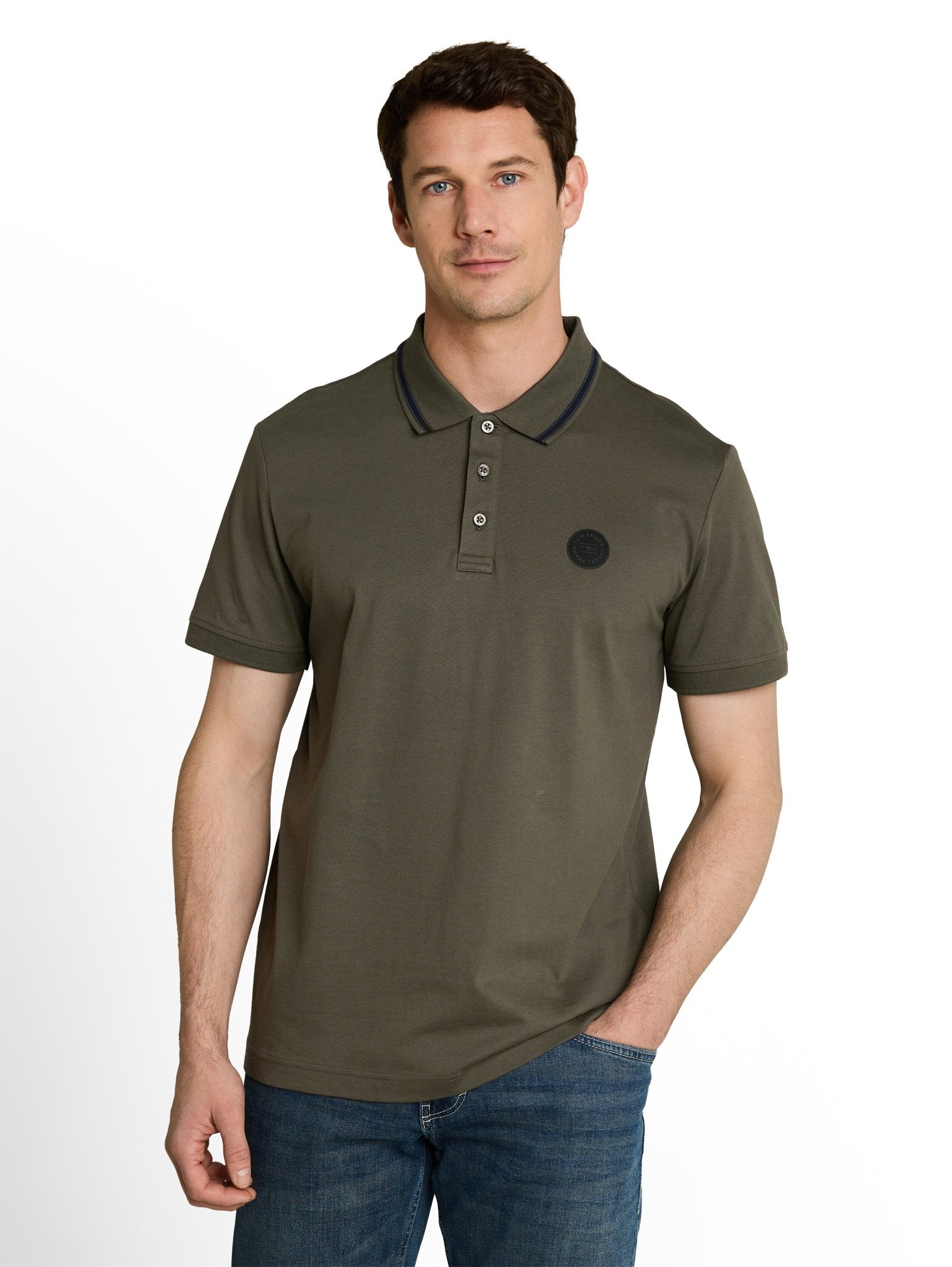 Tom Tailor Herren Polo-Shirts Deep Leaf Green