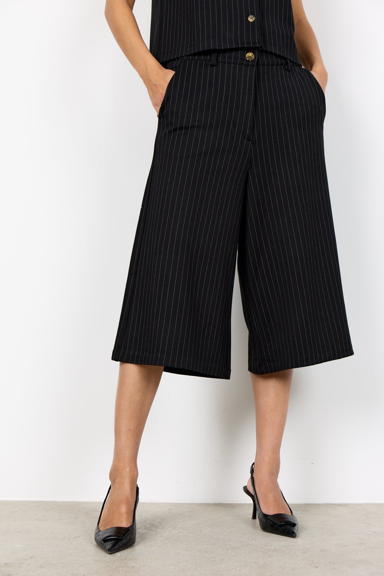 Soya Concept Damen Hosen Black Combi