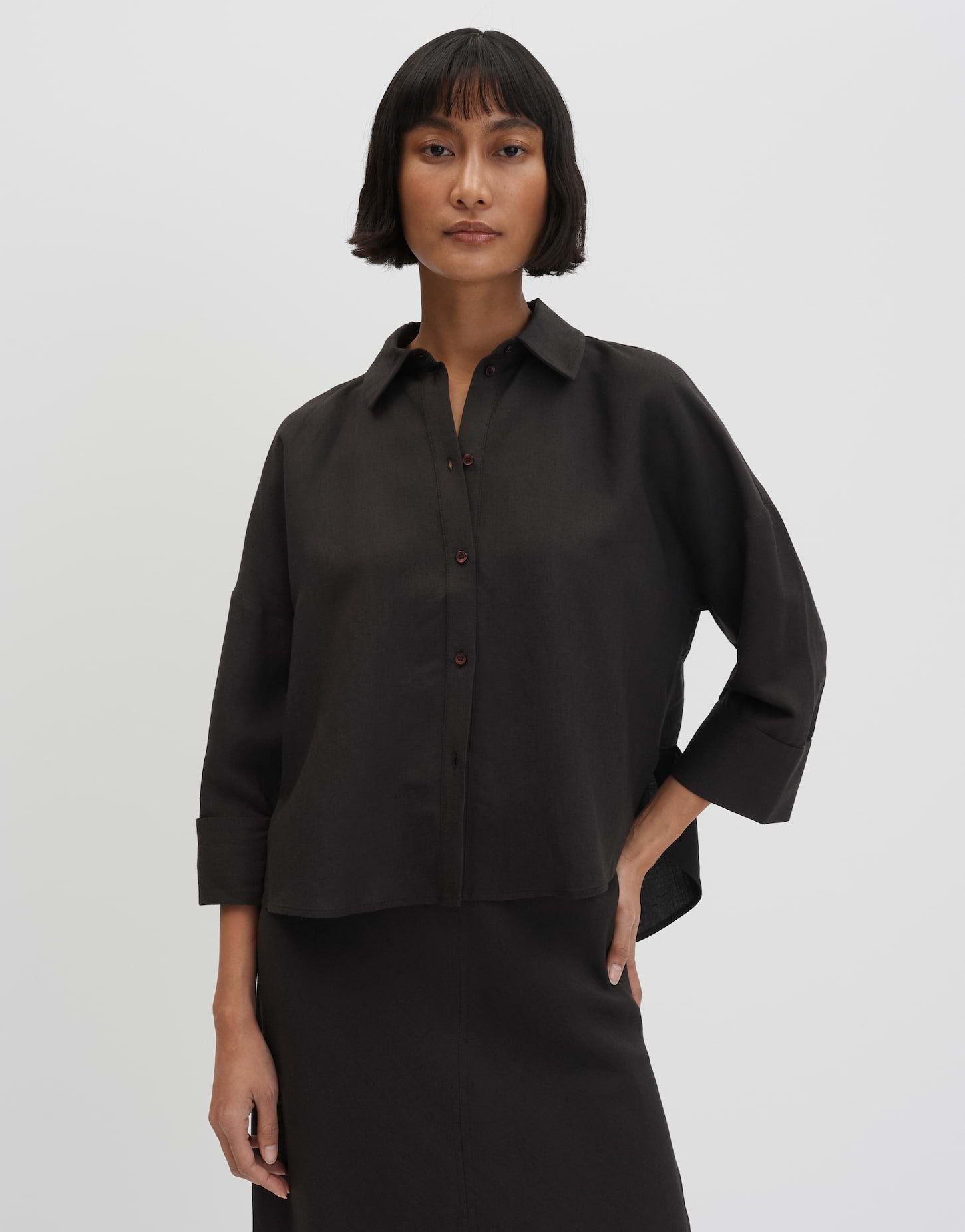 Someday Damen Blusen Dark Truffle