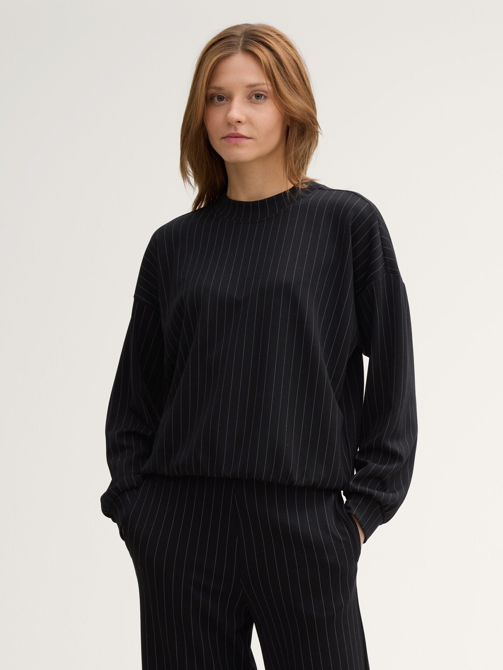Tom Tailor denim Damen Sweatshirts Black Grey Pins