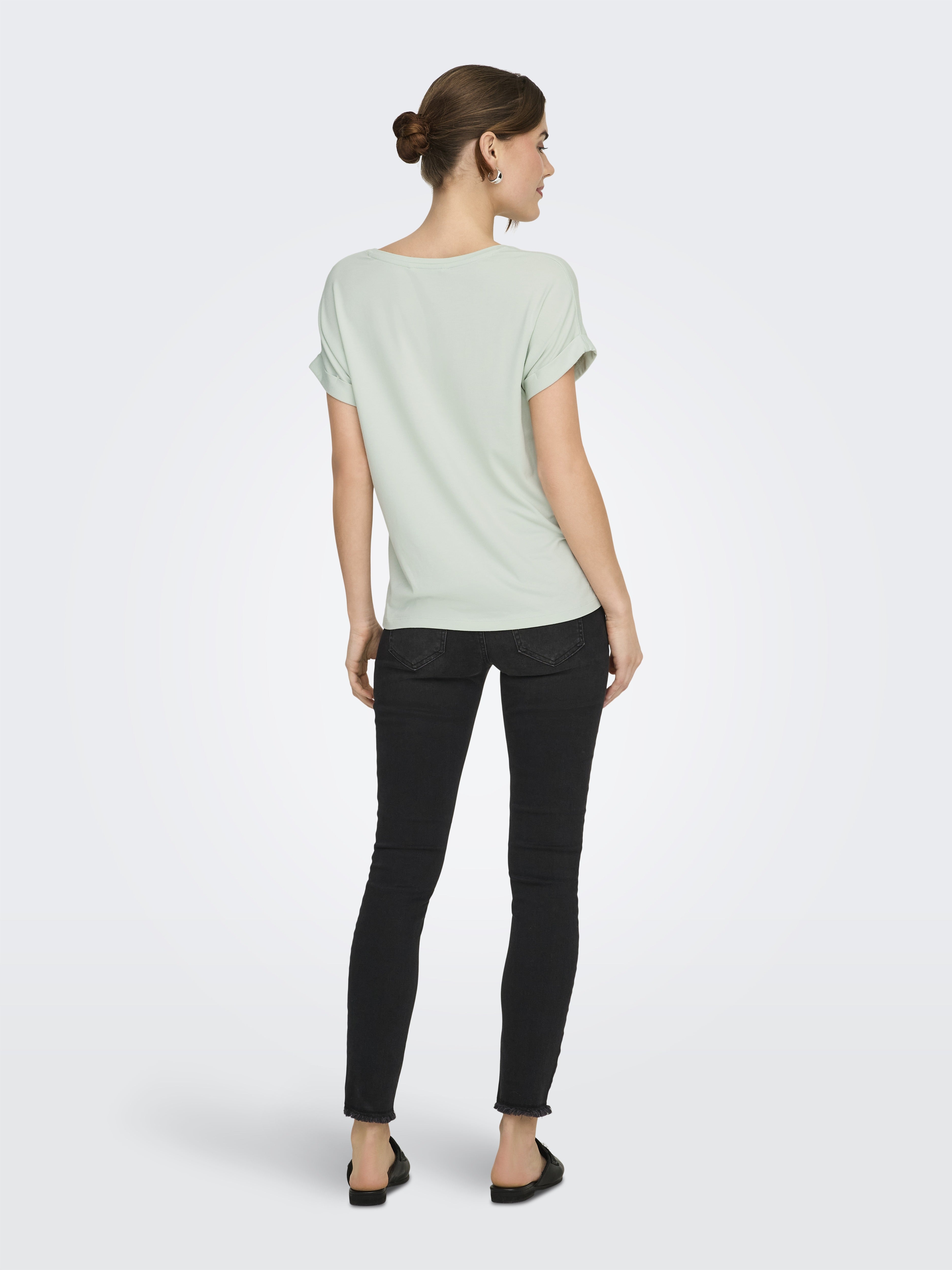 Only Damen T-Shirts Green Lily