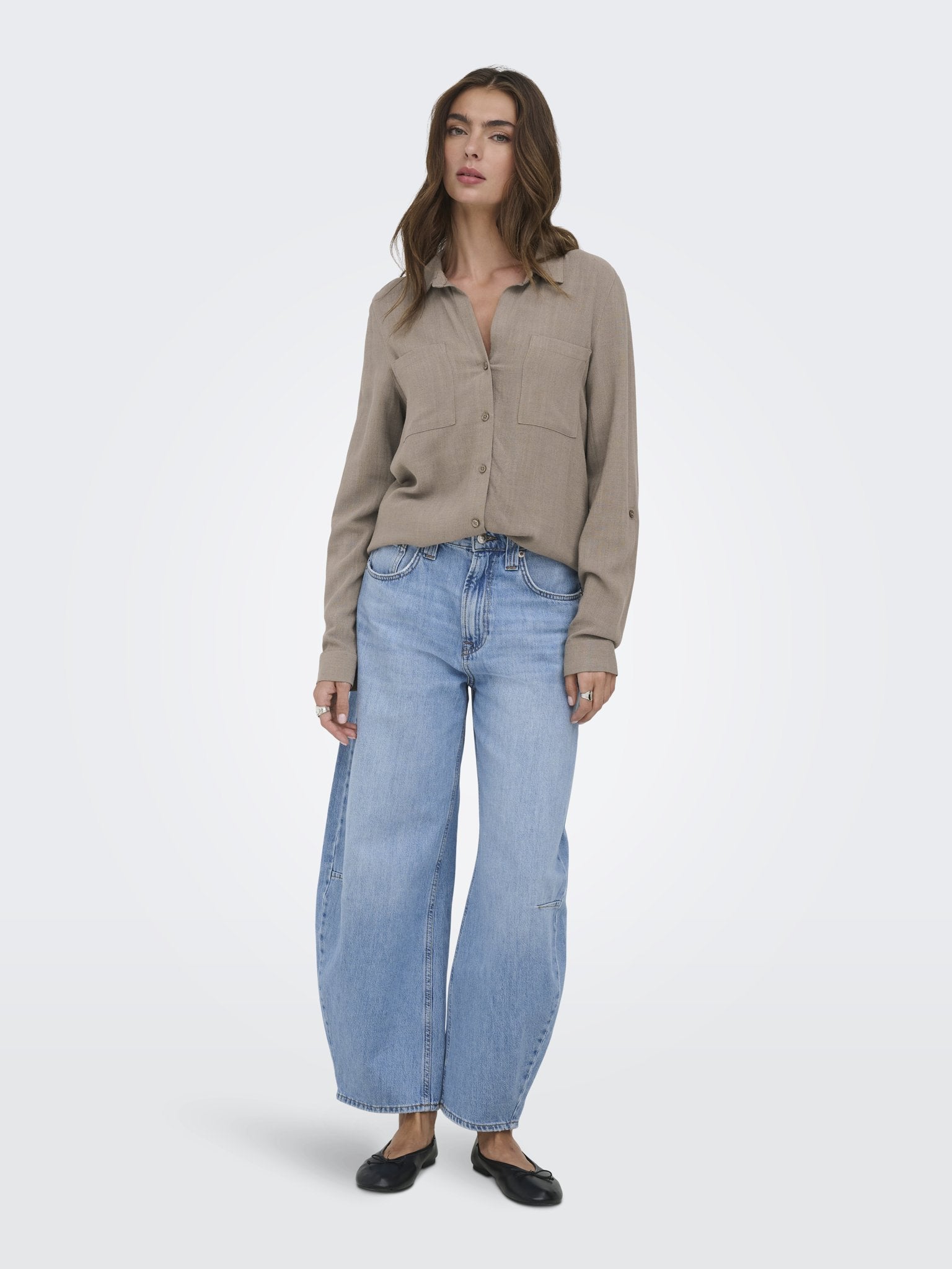 only Damen Blusen Walnut