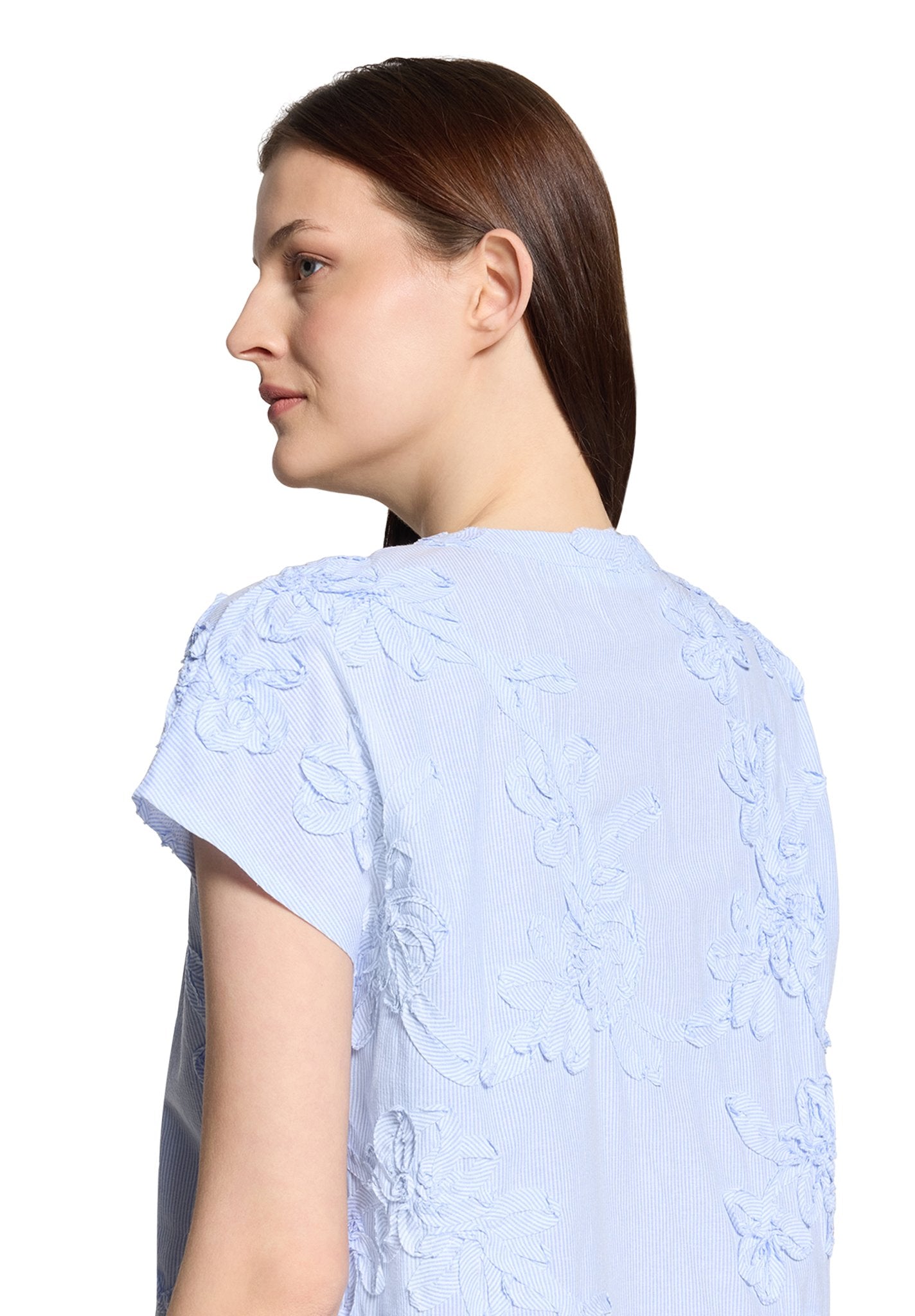 Betty & Co Damen Blusen White/Light Blu