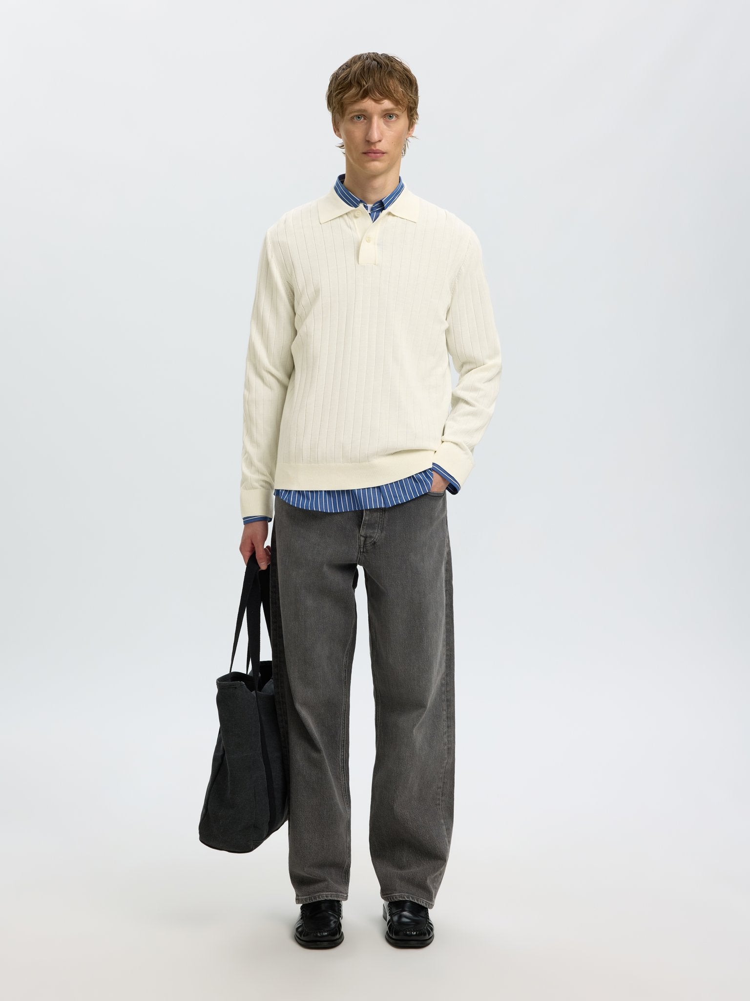 Selected homme Herren Pullover Egret
