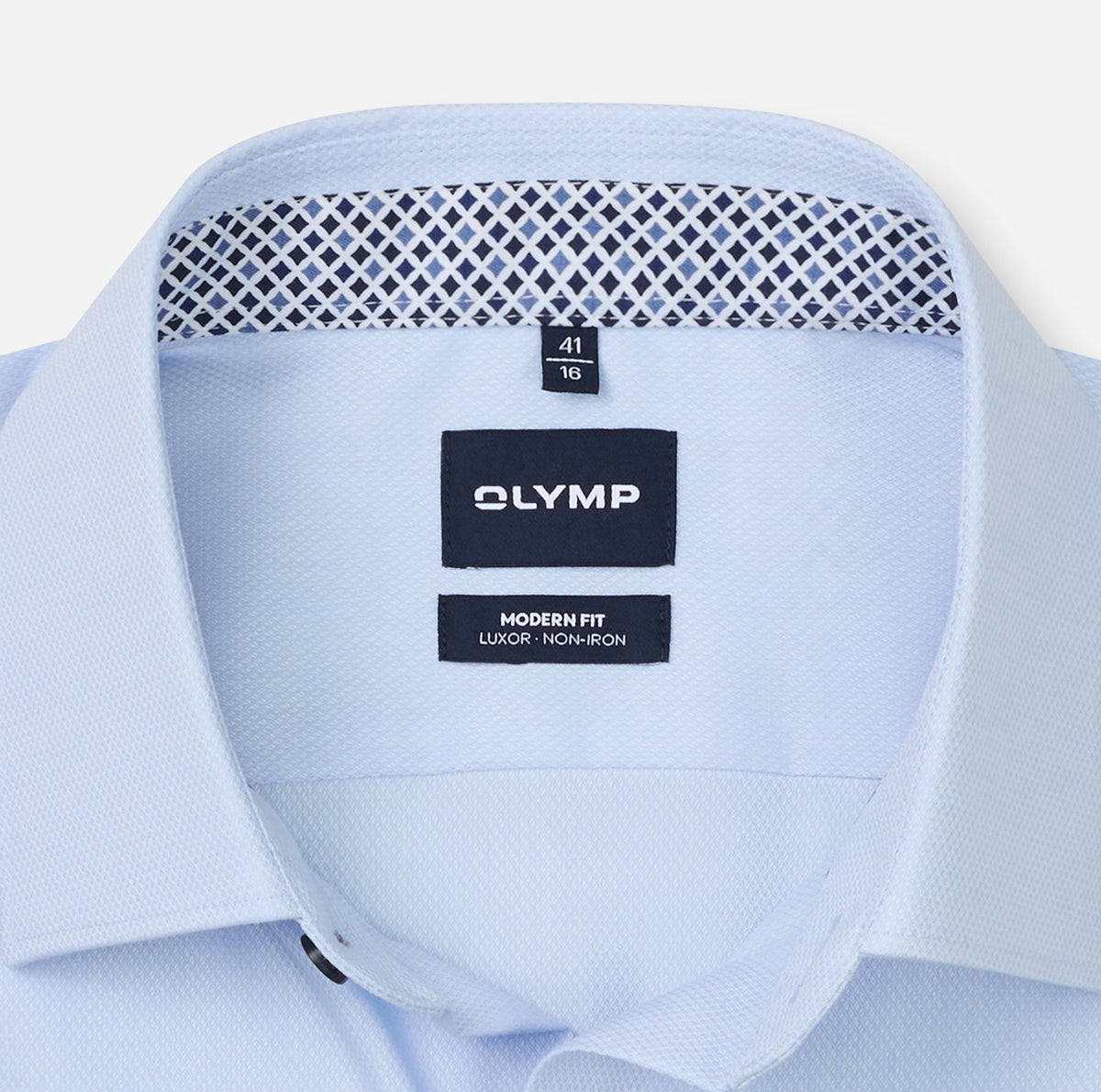 Olymp Herren Hemden lang Bleu