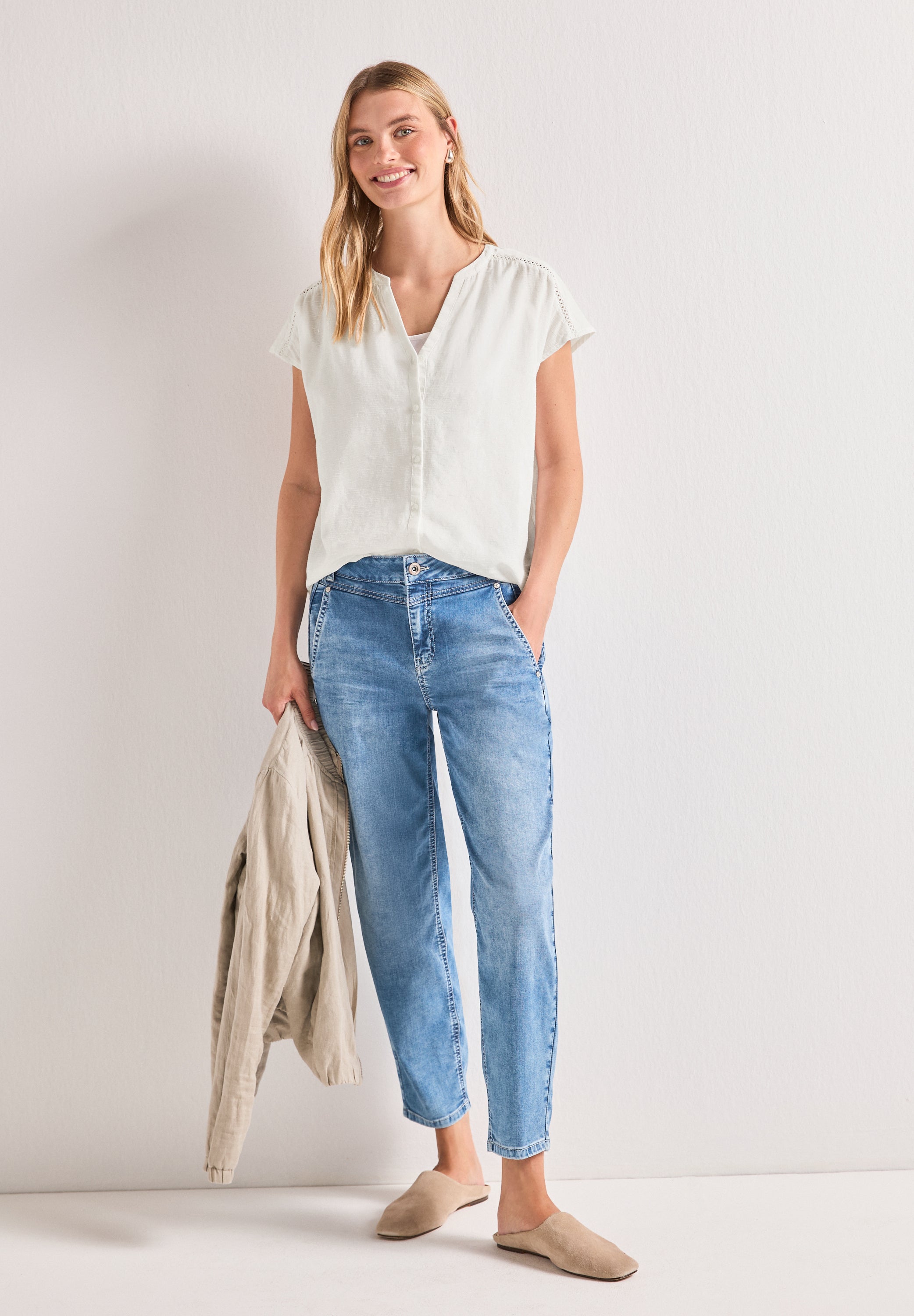 Street One Damen Blusen  Off White