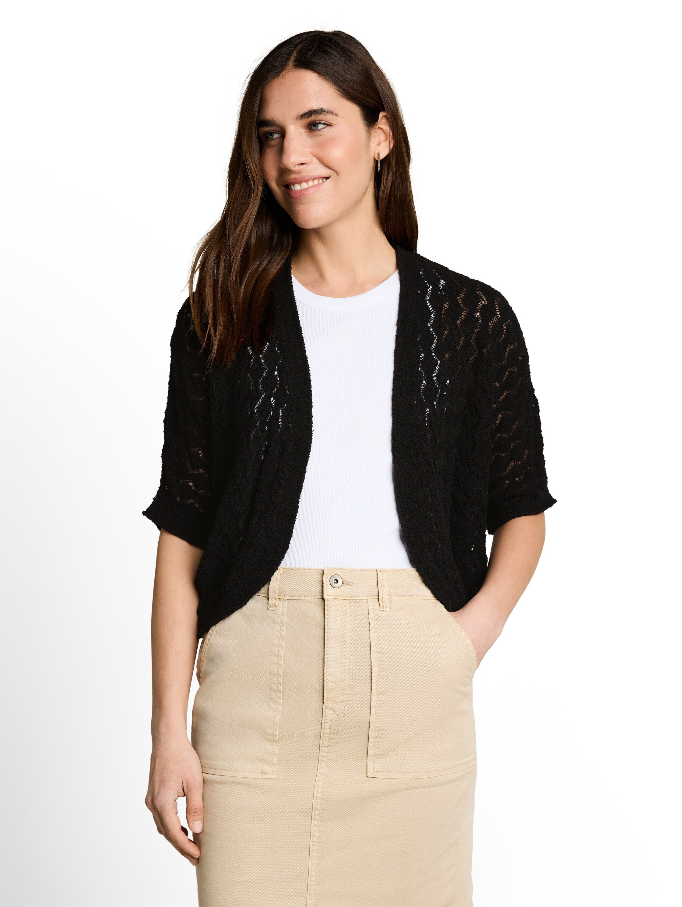 Tom Tailor Damen Strickjacken Deep Black