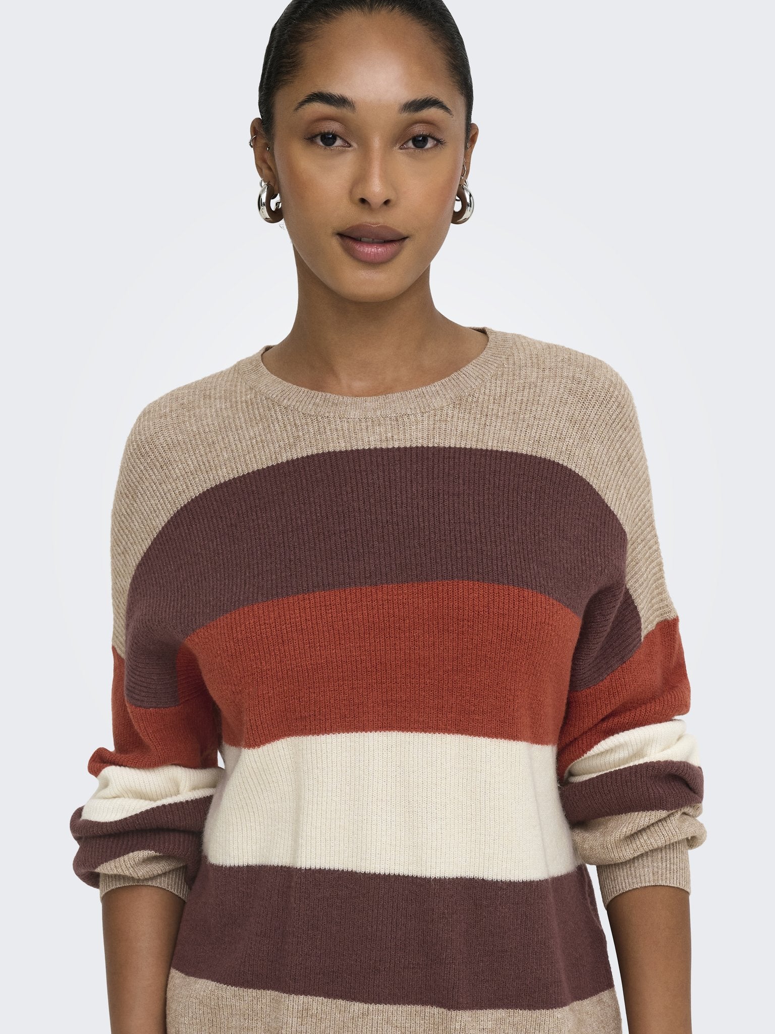 Only Damen Pullover Beige/Mel/Deep