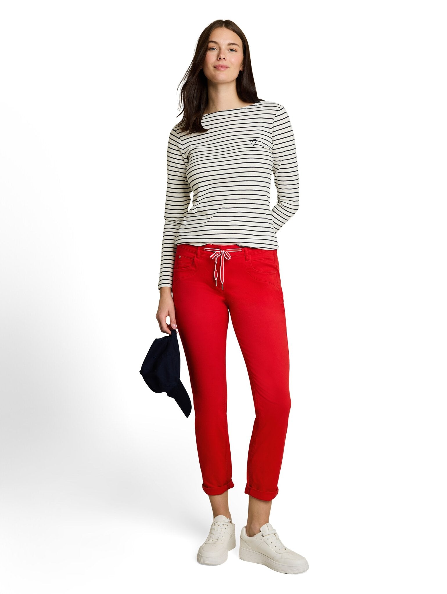 Tom Tailor Damen T-Shirts Navy Offwhite S