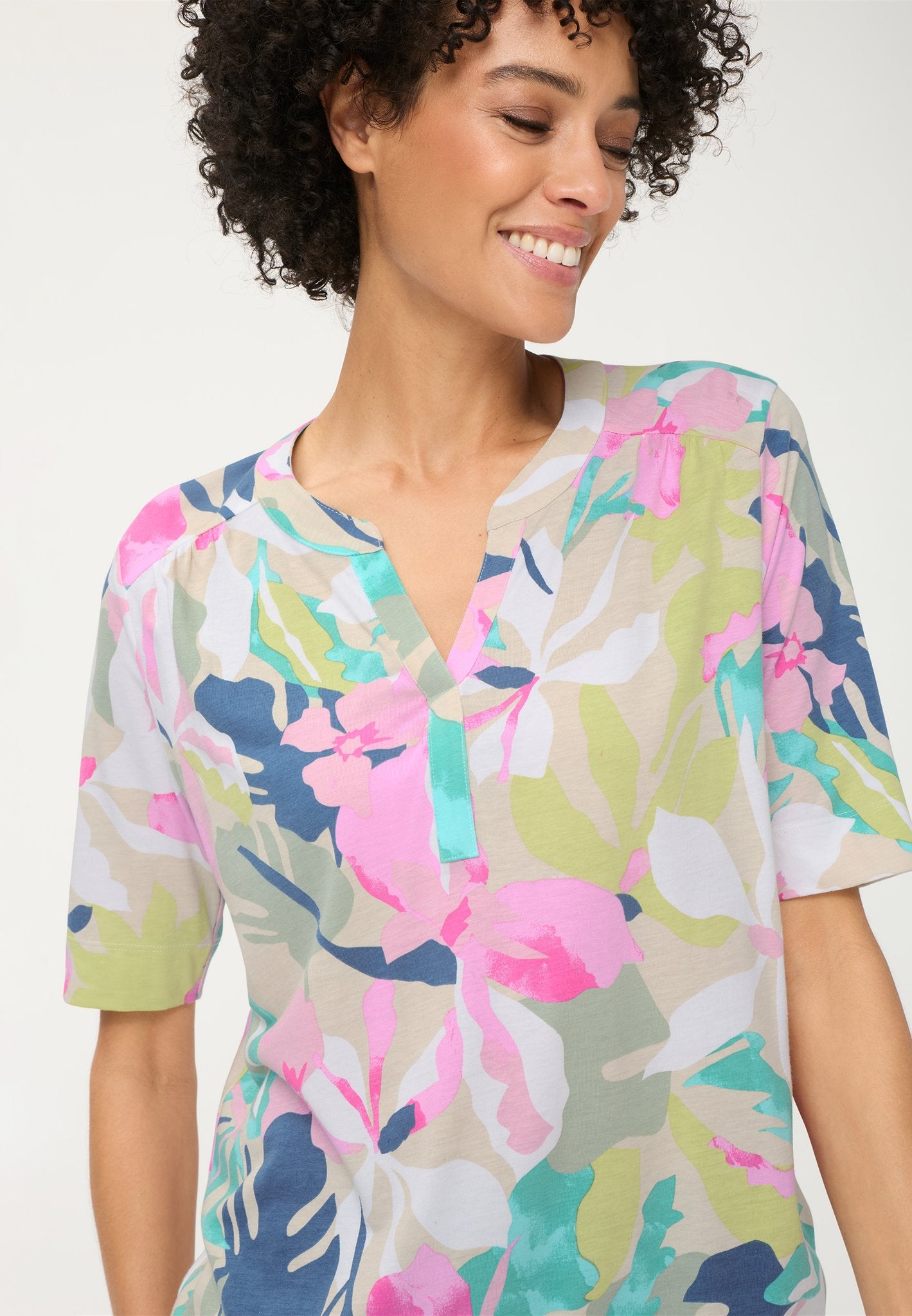 Olsen Damen T-Shirts  Pool Blue